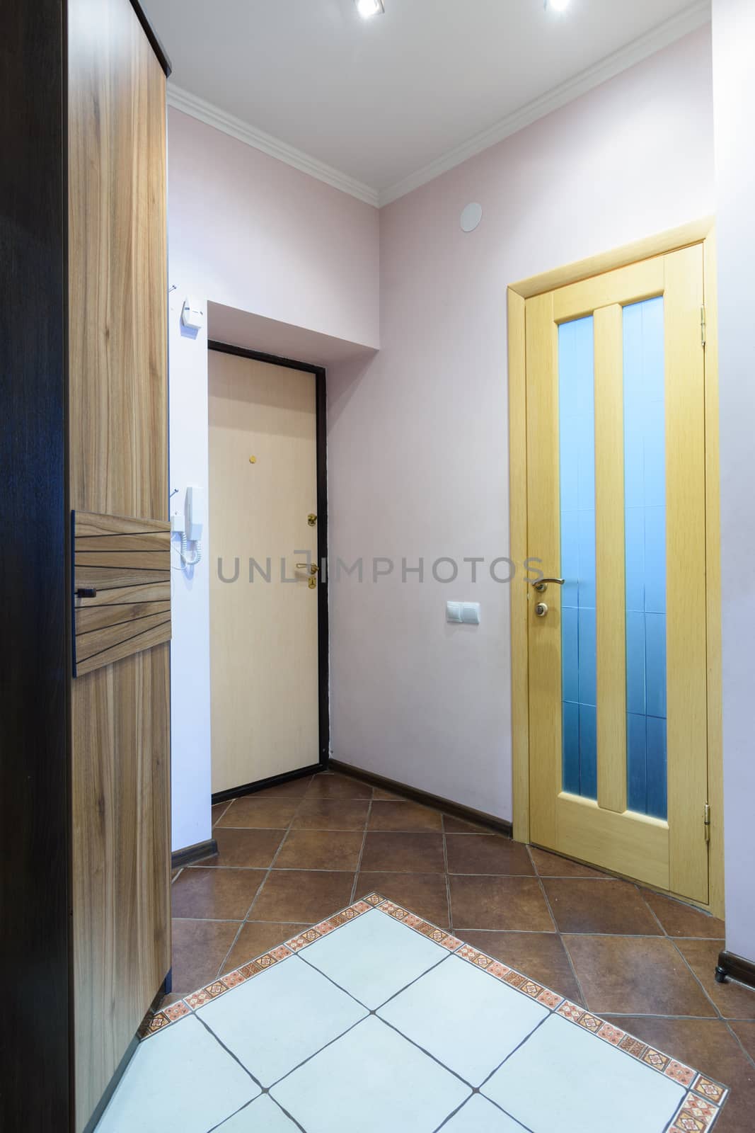 Corridor interior in a small one-room apartment