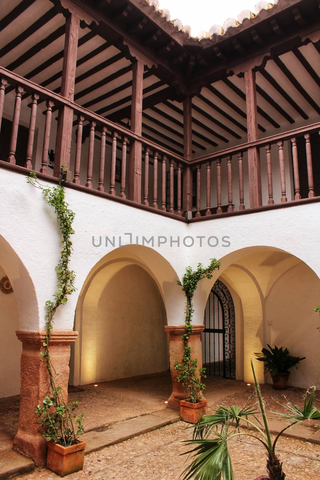 Courtyard of a typical spanish house in Castilla la Mancha, Spain by soniabonet