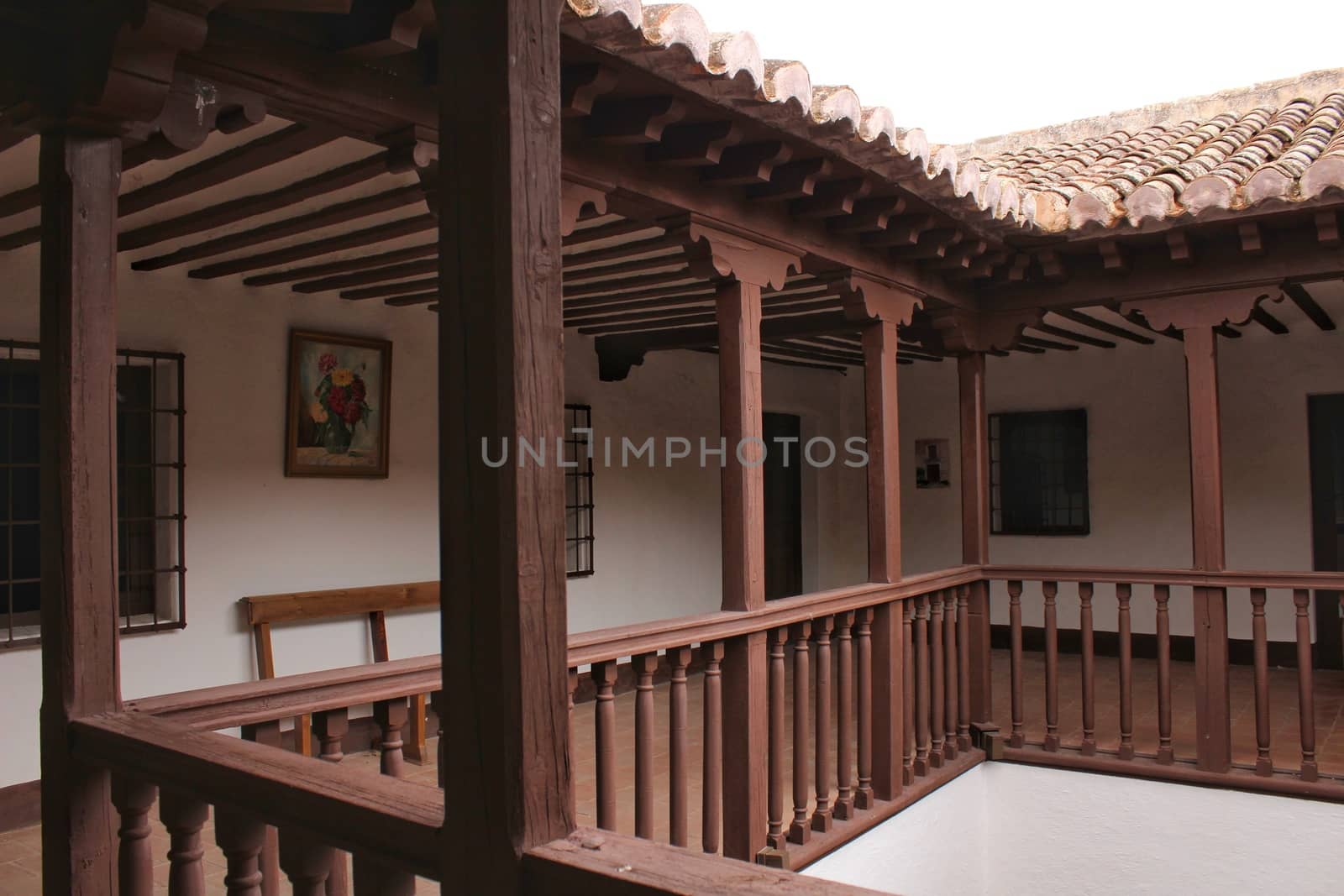 Courtyard of a typical spanish house in Castilla la Mancha, Spain by soniabonet