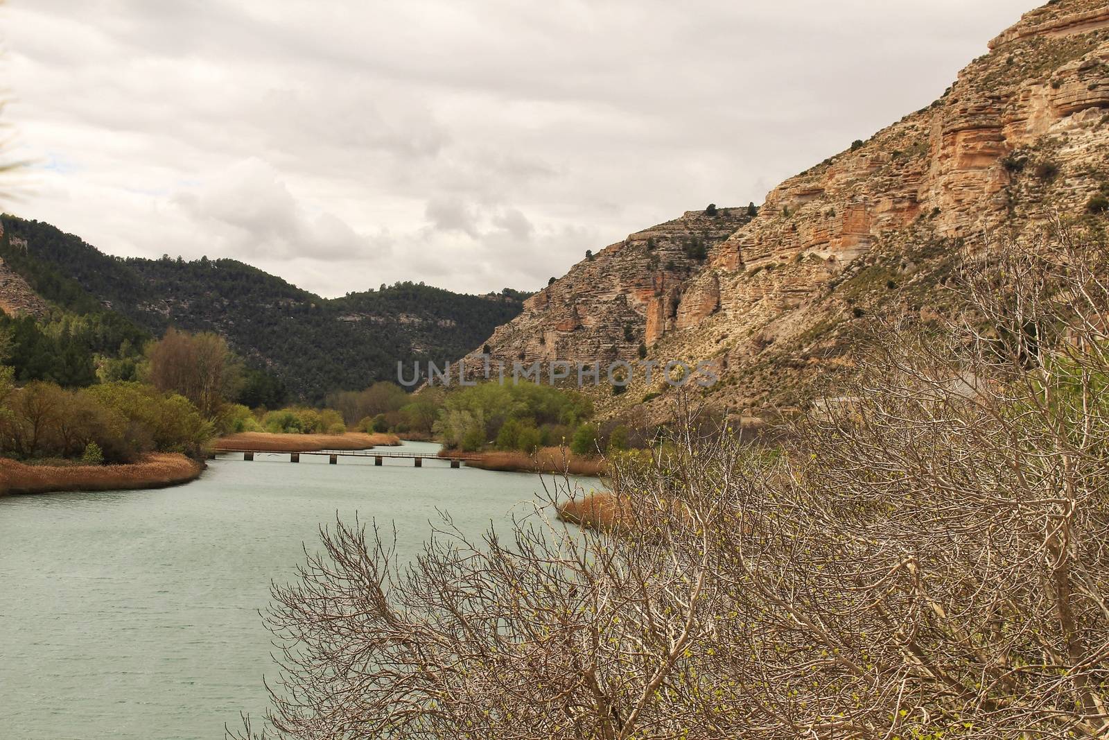 Tolosa reservoir surrounded by vegetation and mountains by soniabonet