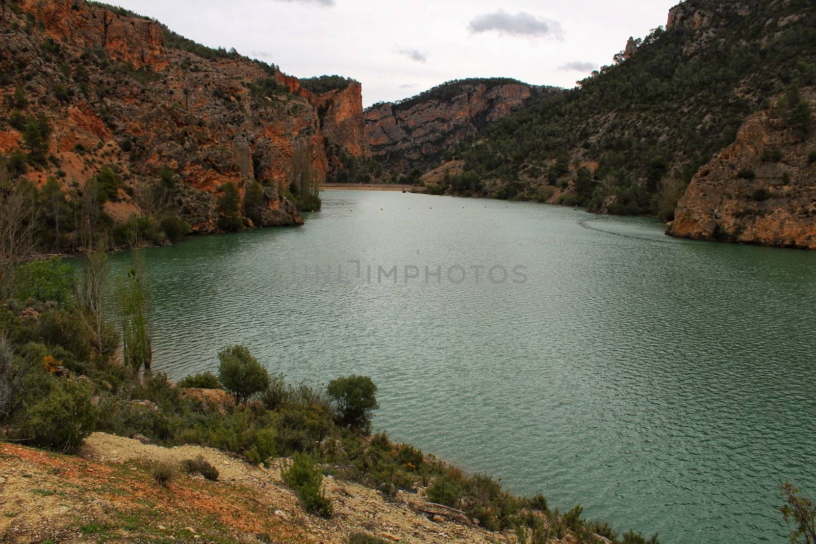 Swamp surrounded by mountains in El Molinar, Casas de Ves, Spain by soniabonet