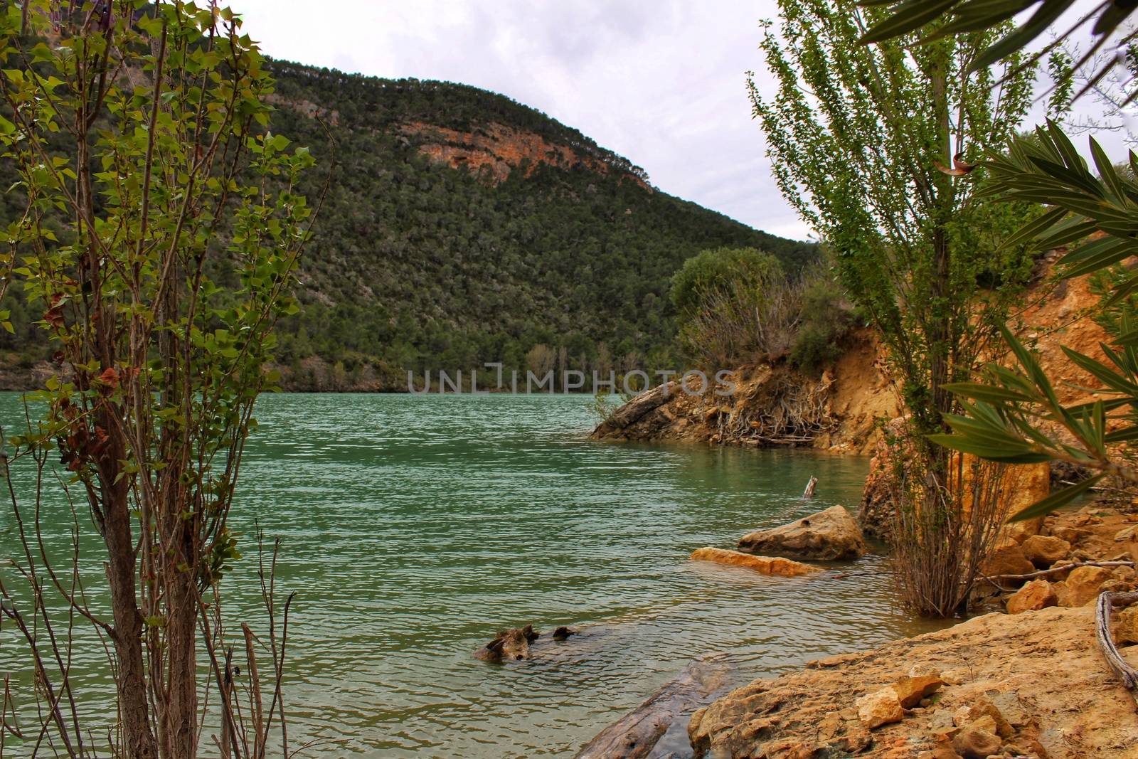 Swamp surrounded by mountains in El Molinar, Casas de Ves, Spain by soniabonet