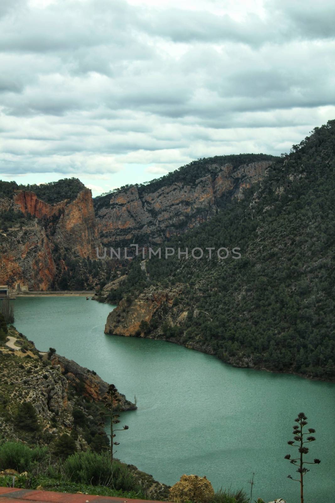 Swamp surrounded by mountains in El Molinar, Casas de Ves, Spain by soniabonet