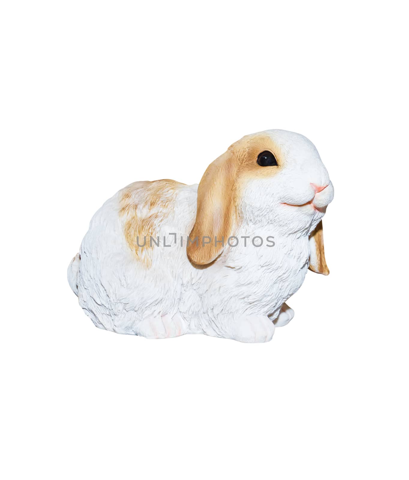 rabbits stucco isolated on a white background