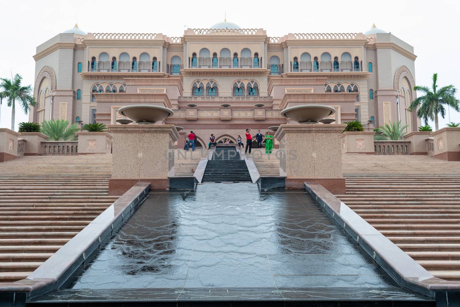 Outdoor front entrance and facade of the Emirates Palace Hotel in Abu Dhabi by kb79