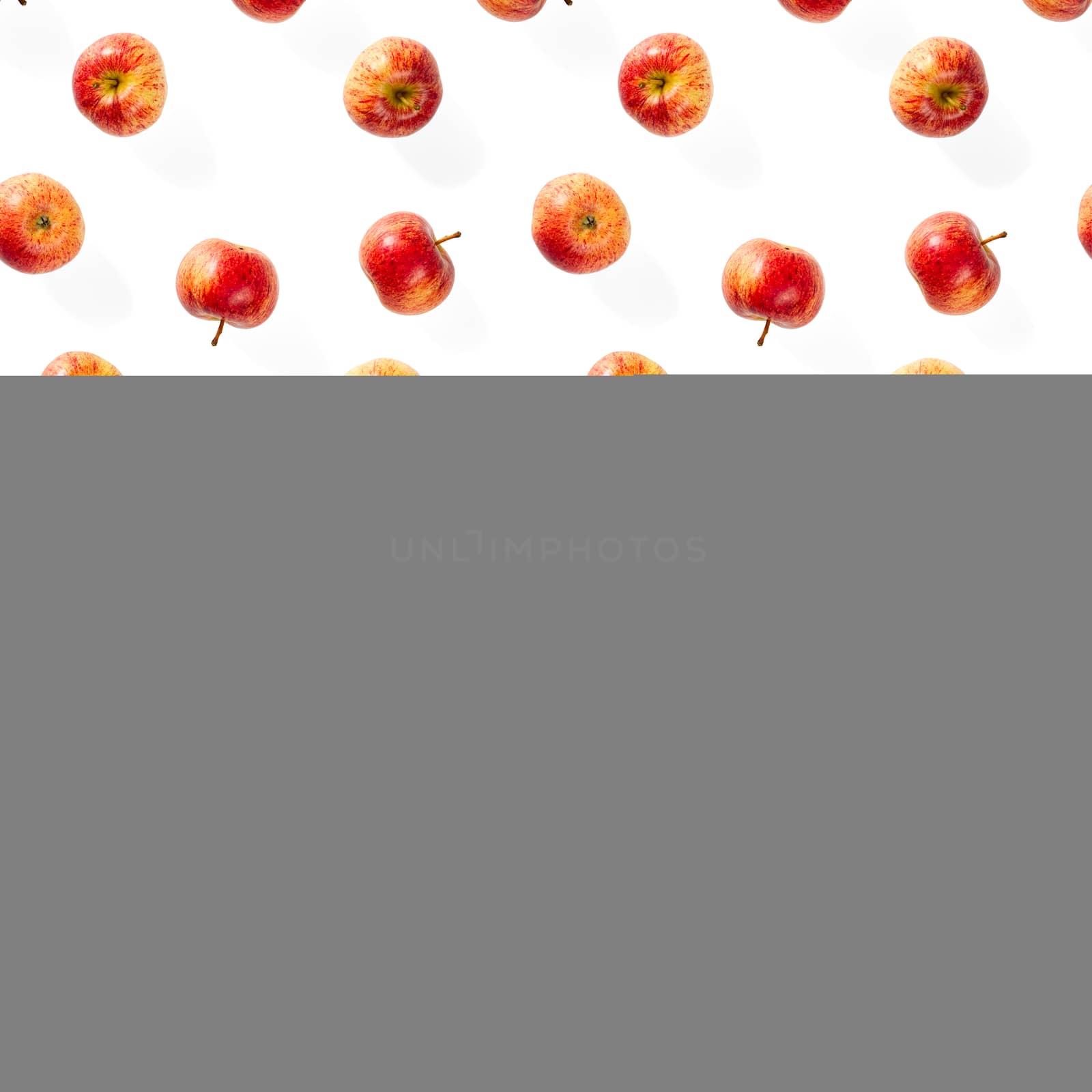 Seamless pattern with ripe apples. Apple seamless pattern on white background. Tropical fruit abstract background.