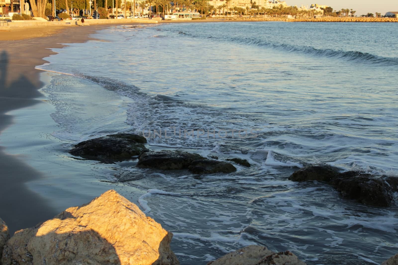 Beach at sunset in Southern Spain by soniabonet