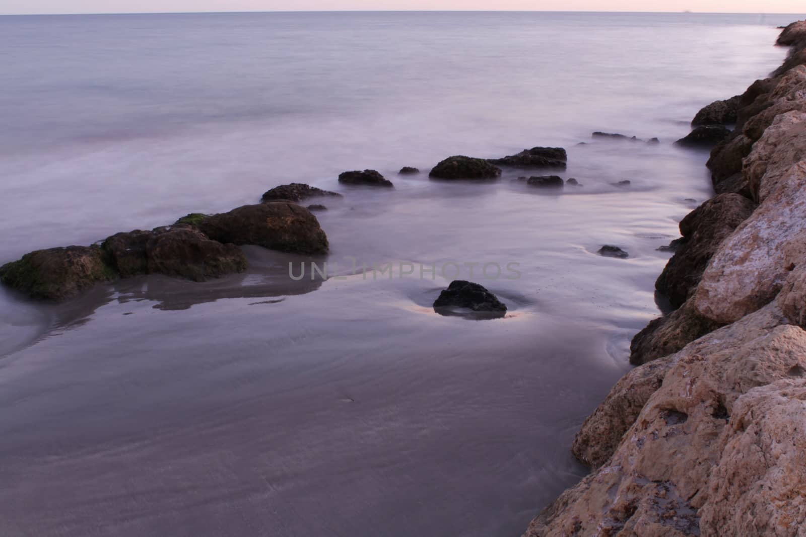 Beach at sunset in Southern Spain