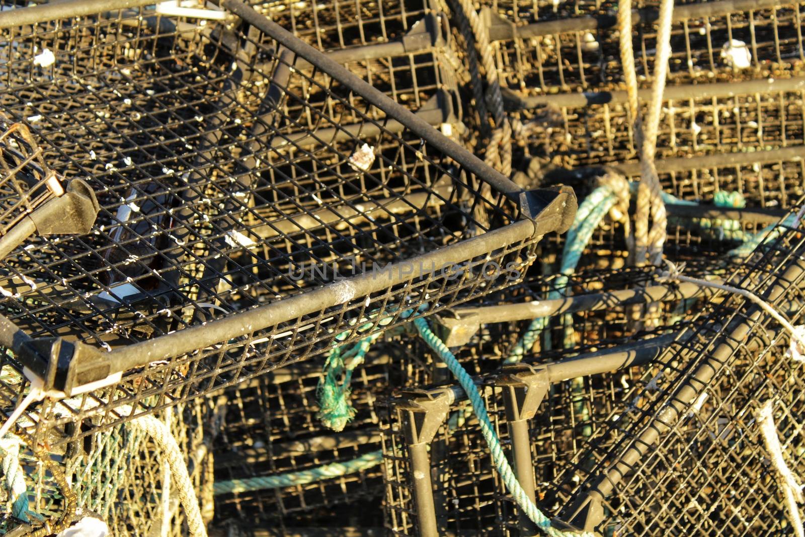 Fishing baskets in the port of Santa Pola, Alicante by soniabonet