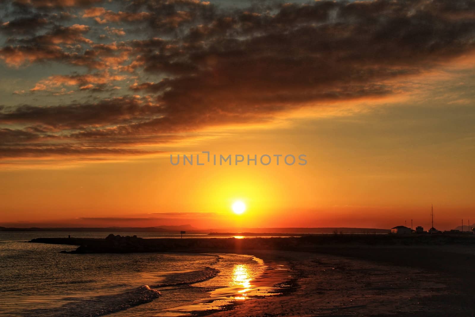 Sunset on the beach in Santa Pola, Alicante Spain by soniabonet