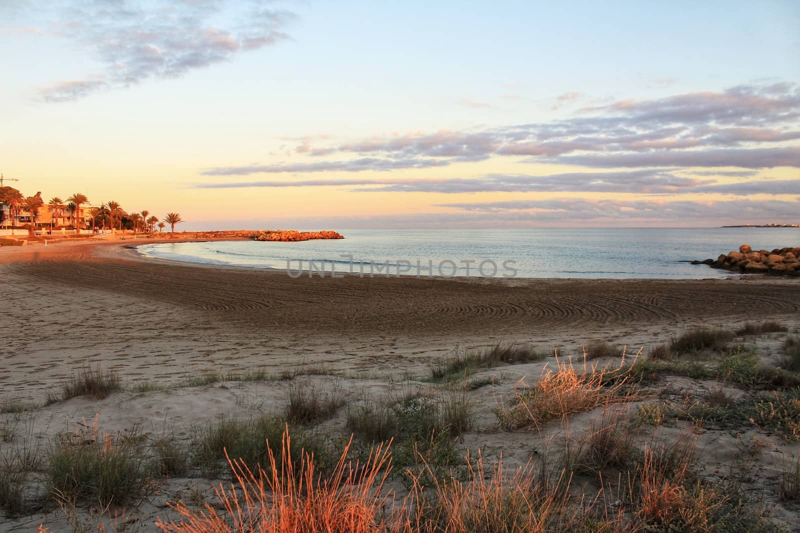 Sunset on the beach in Santa Pola, Alicante Spain by soniabonet