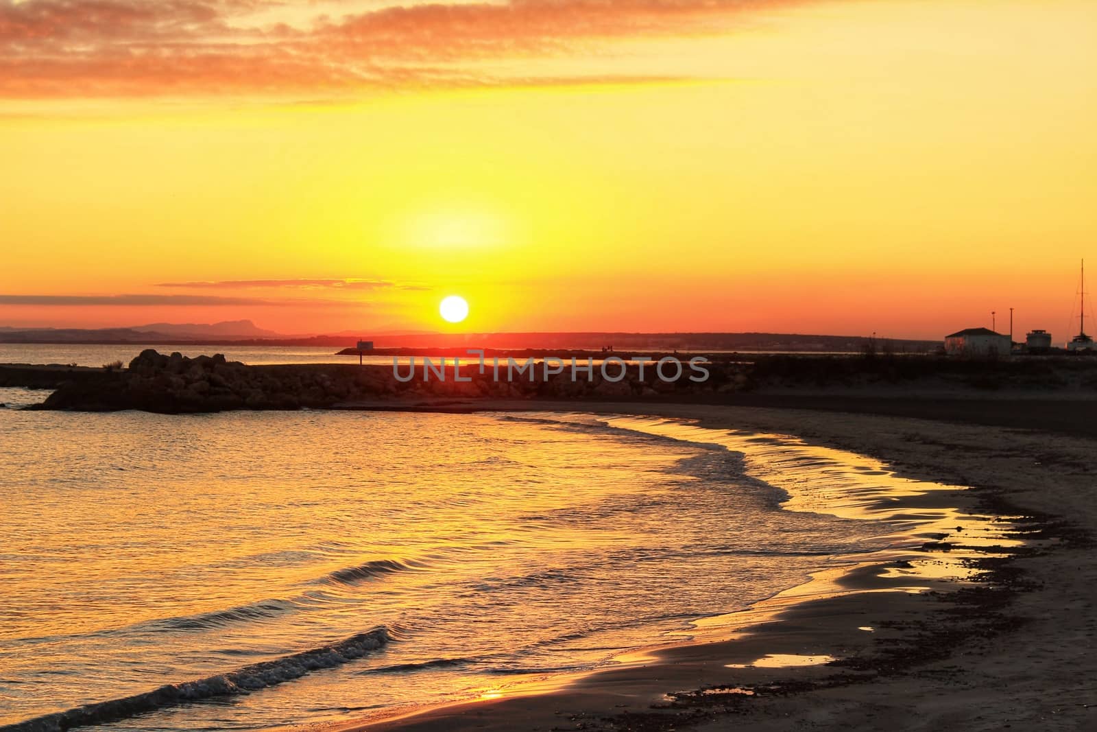 Sunset on the beach in Santa Pola, Alicante Spain by soniabonet