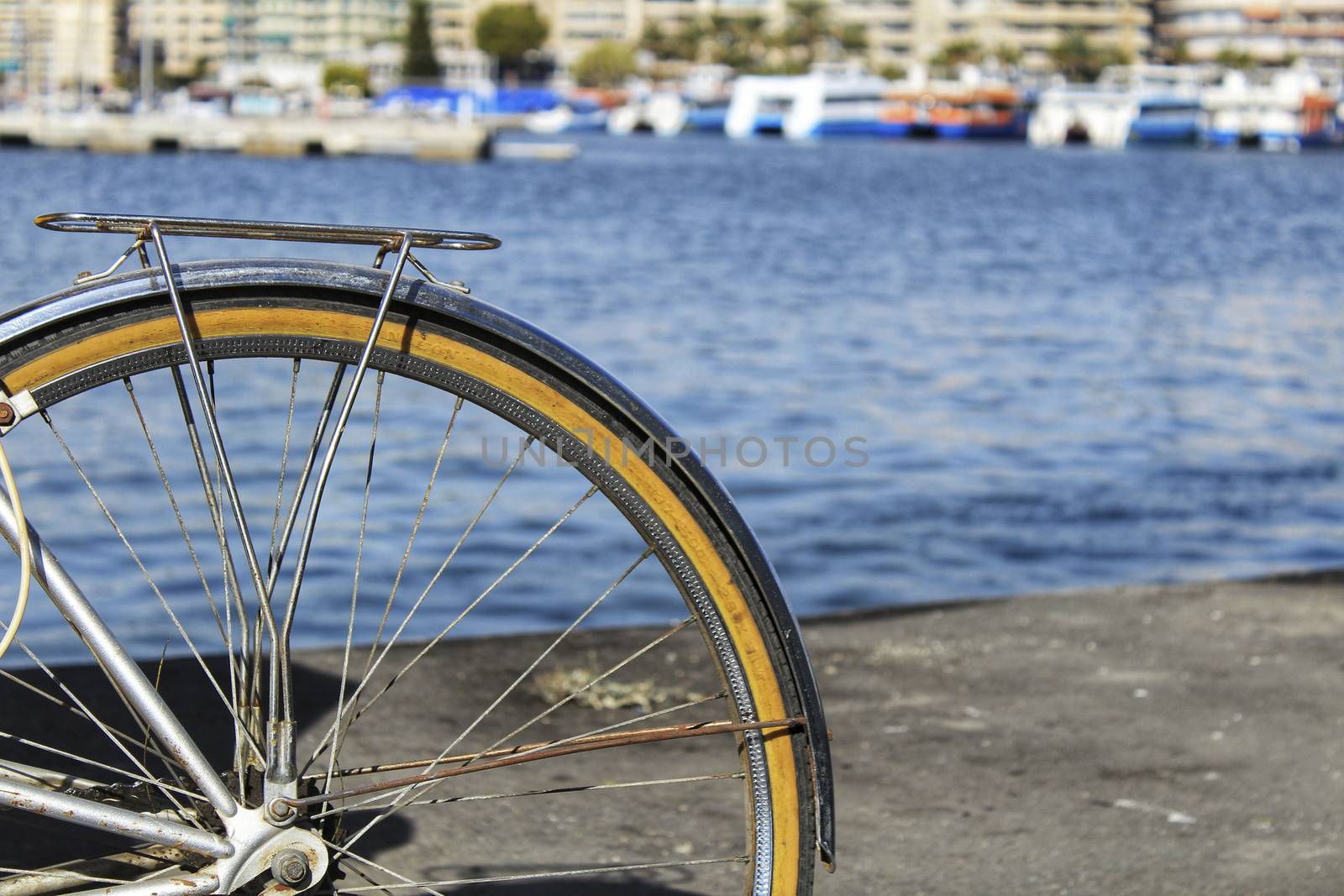 Vintage bicycle by the sea in Spain by soniabonet