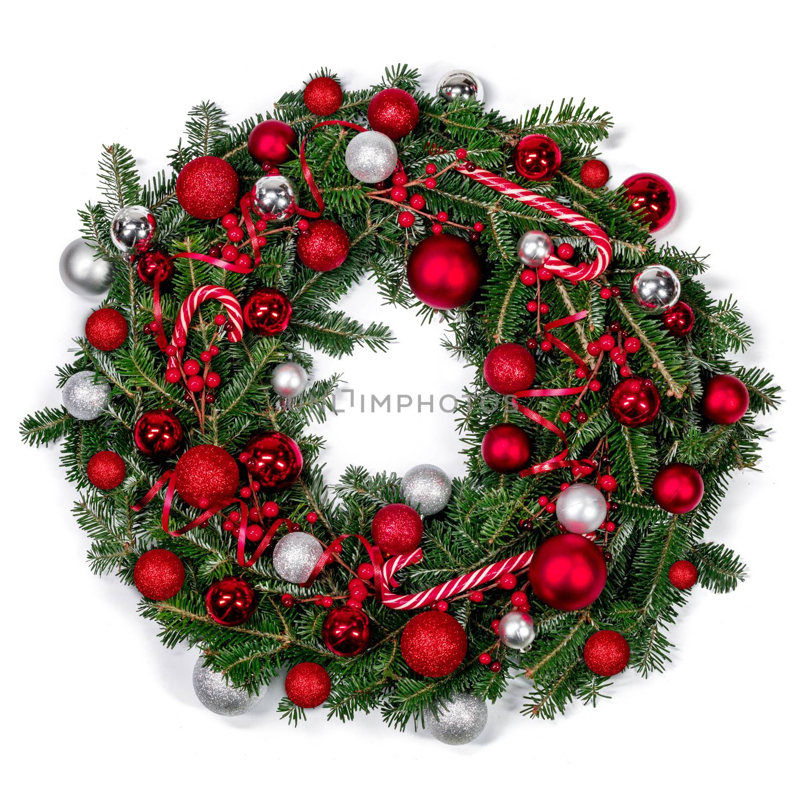 Christmas fir wreath isolated by Yellowj