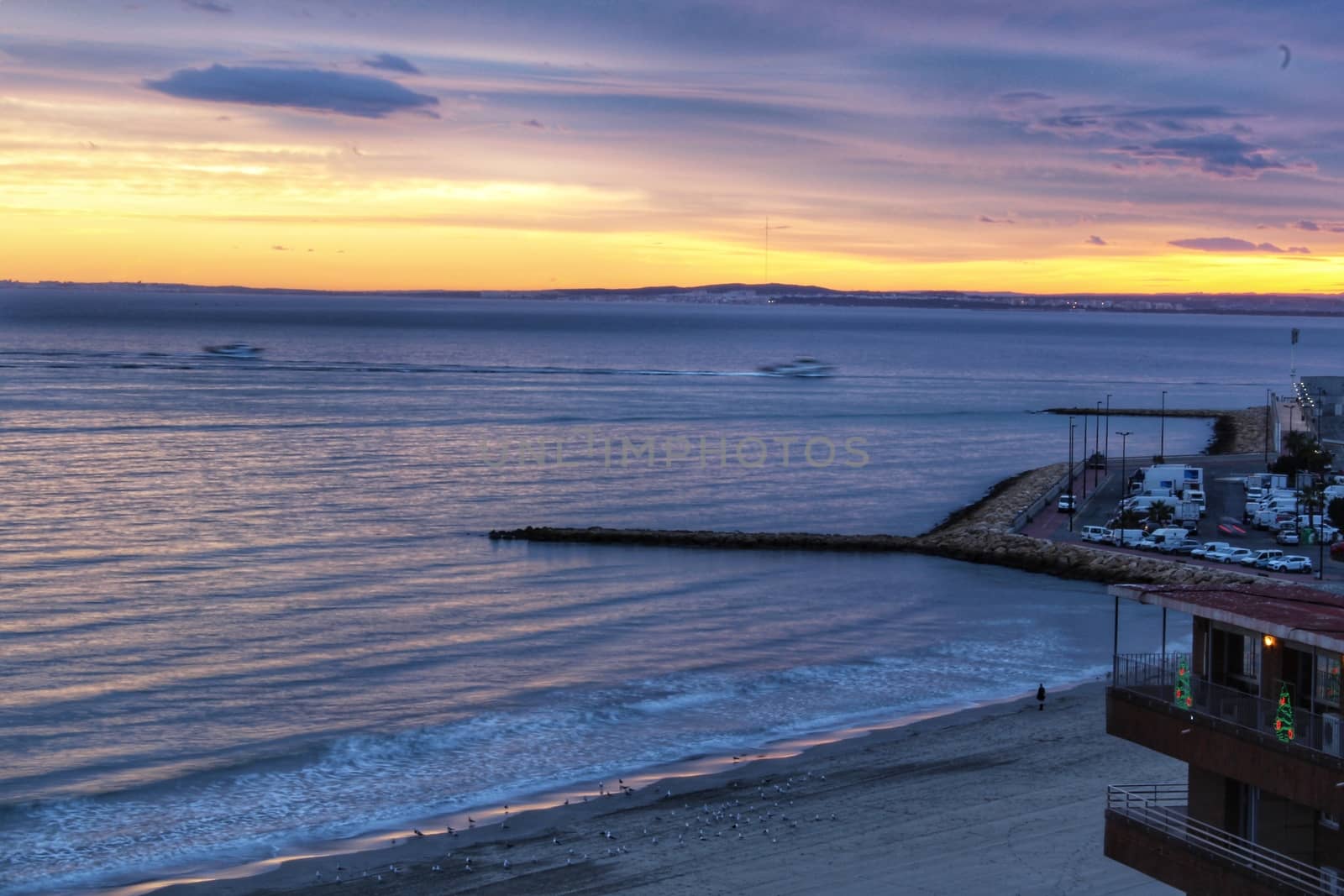 Spectacular and colorful sunset in Santa Pola by soniabonet