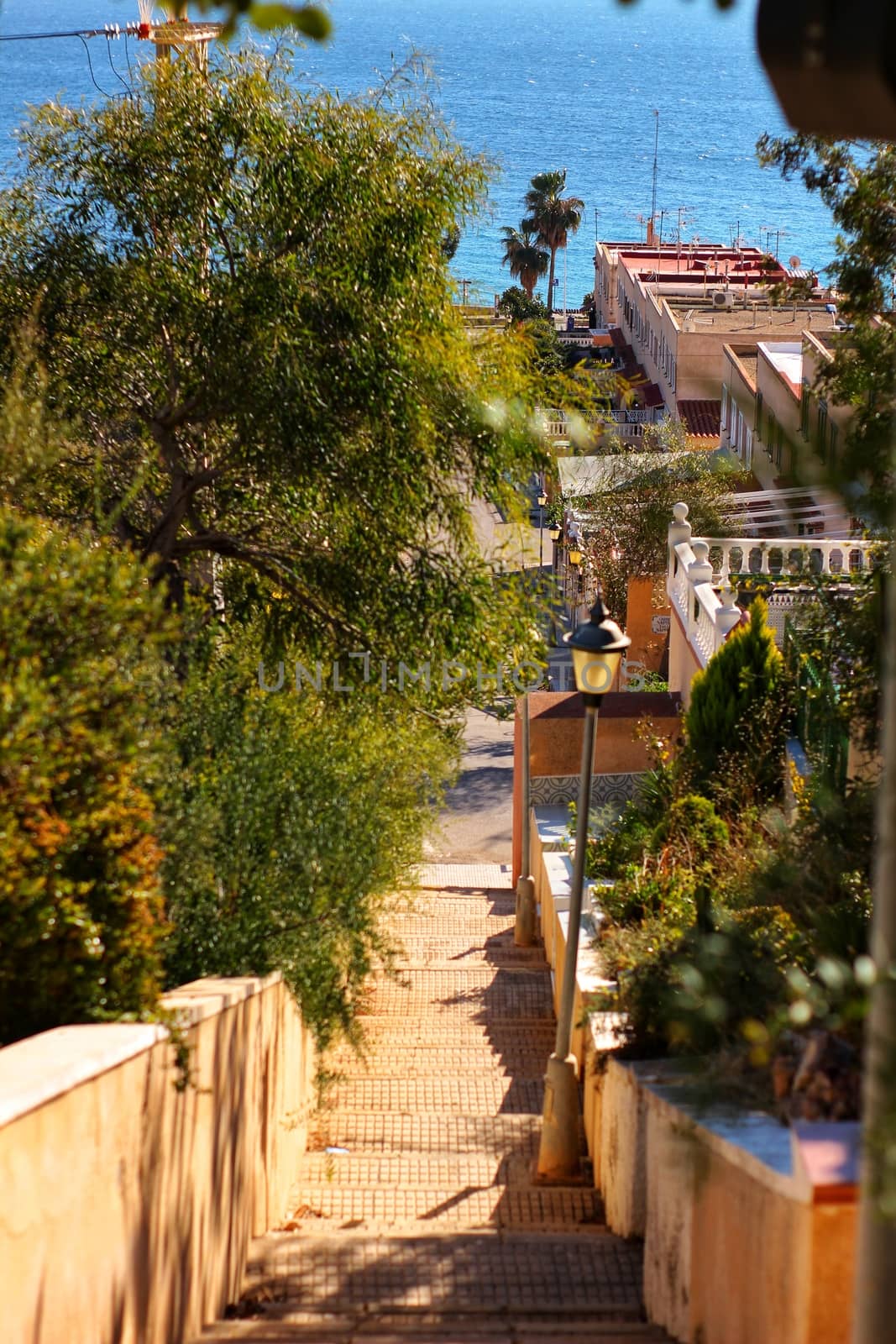 Urbanization on the Alicante Coast under the sun