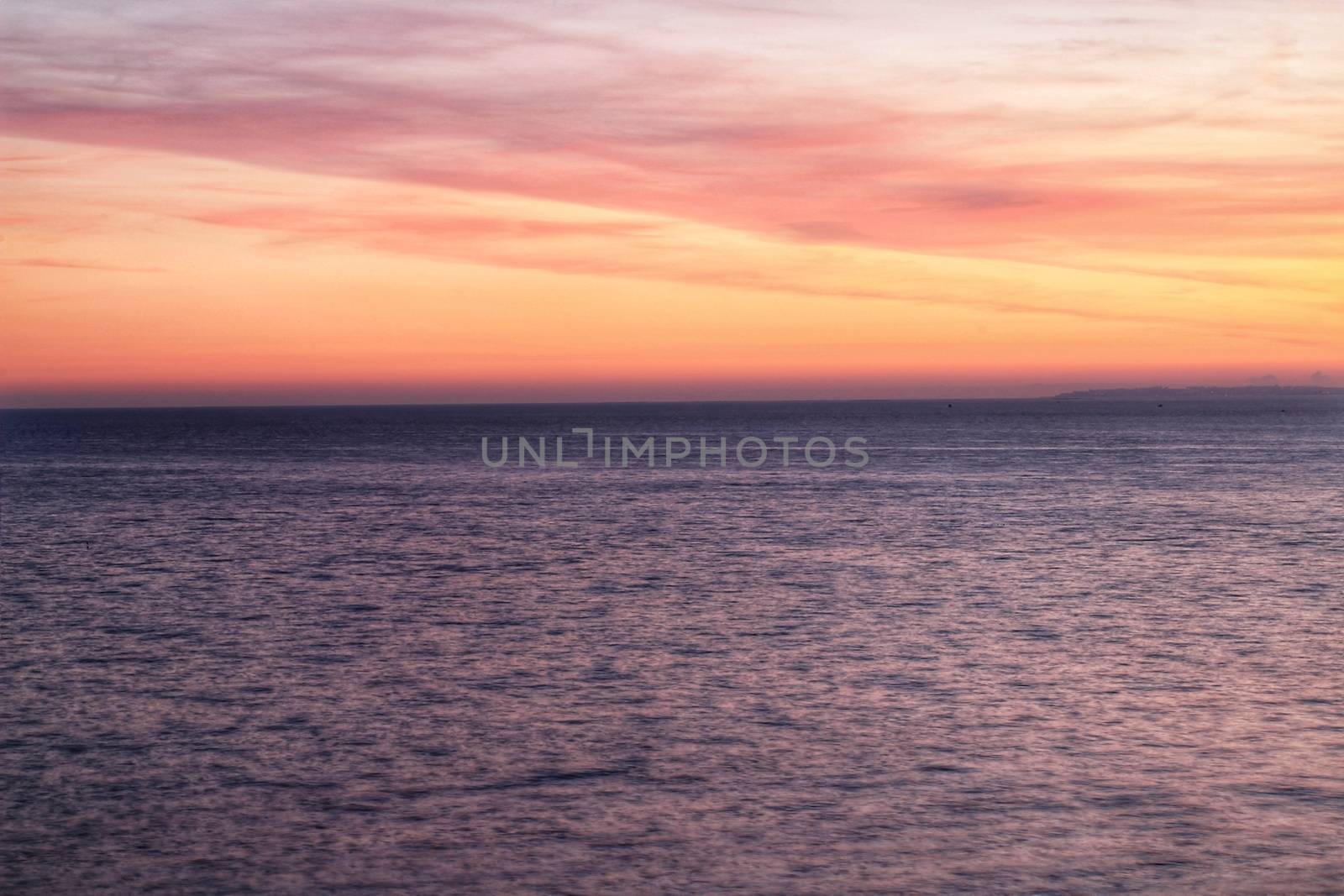 Sunset in Santa Pola, a small fishing village in southern Spain