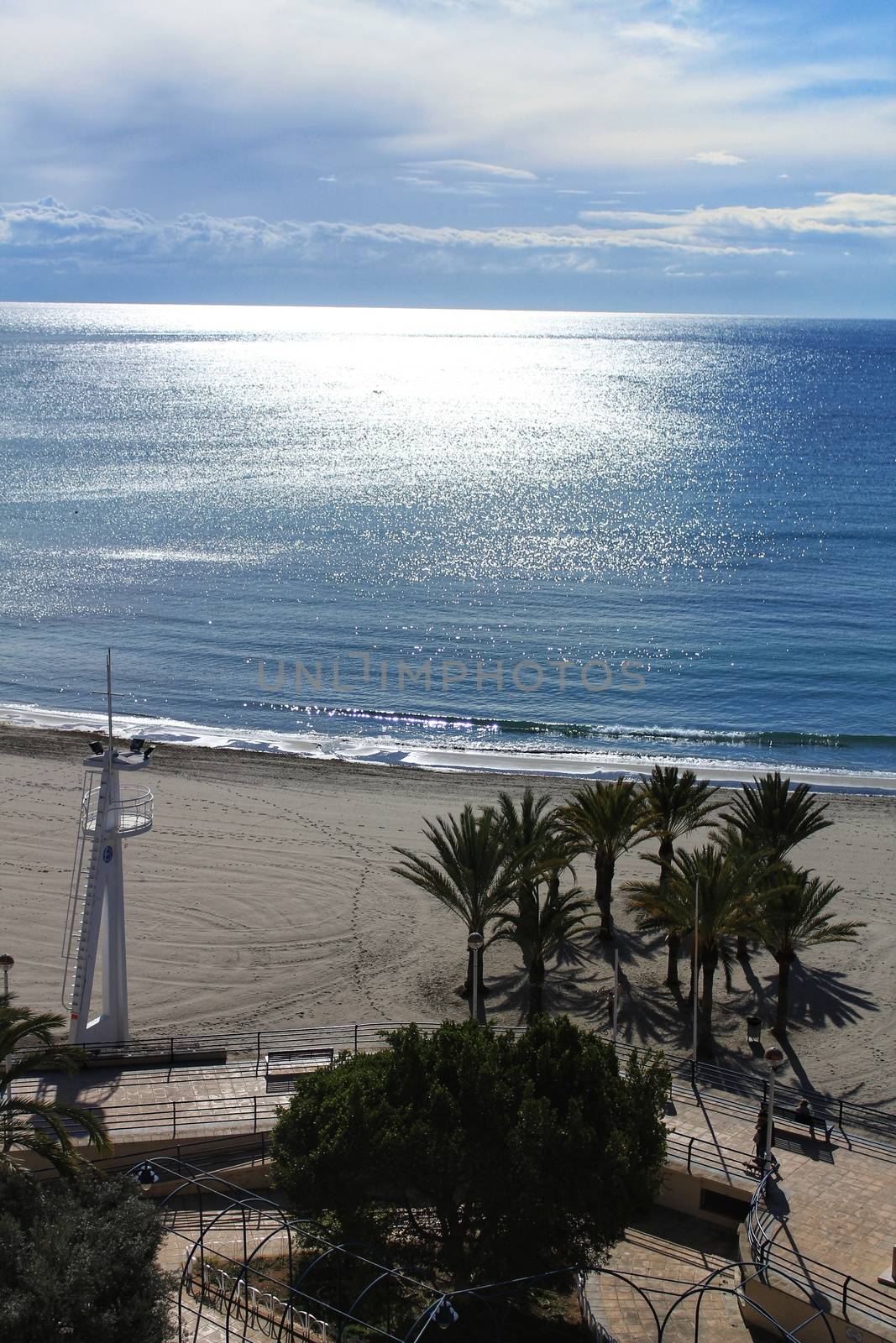 Beach in the morning in Santa Pola, a small fishing village in southern Spain