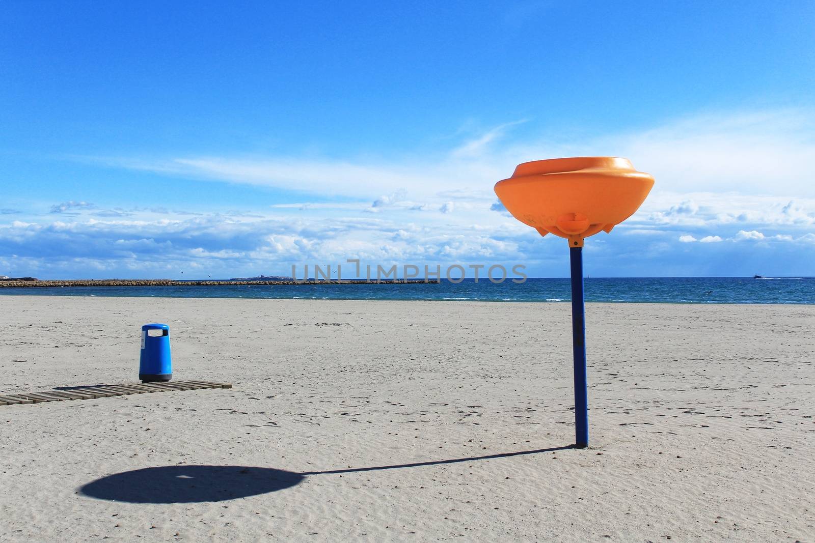 Beach in the morning in Santa Pola, a small fishing village in southern Spain