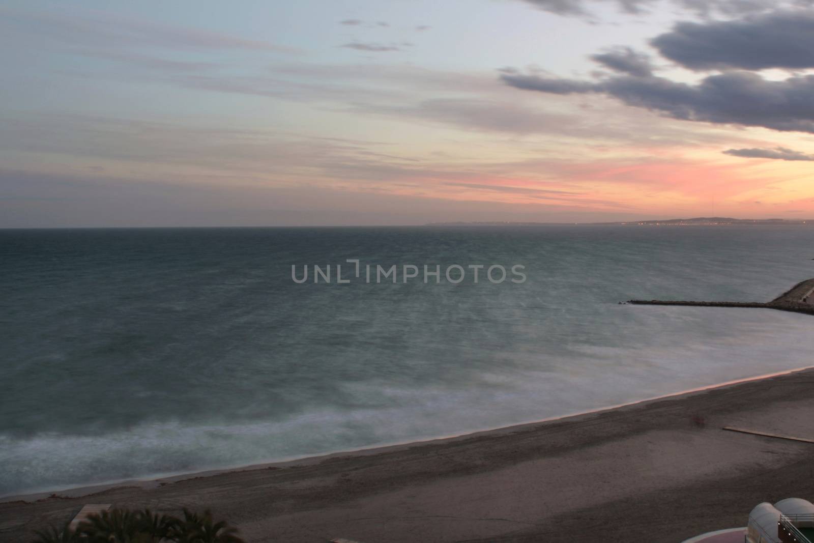 Sunset in Santa Pola, a small fishing village in southern Spain
