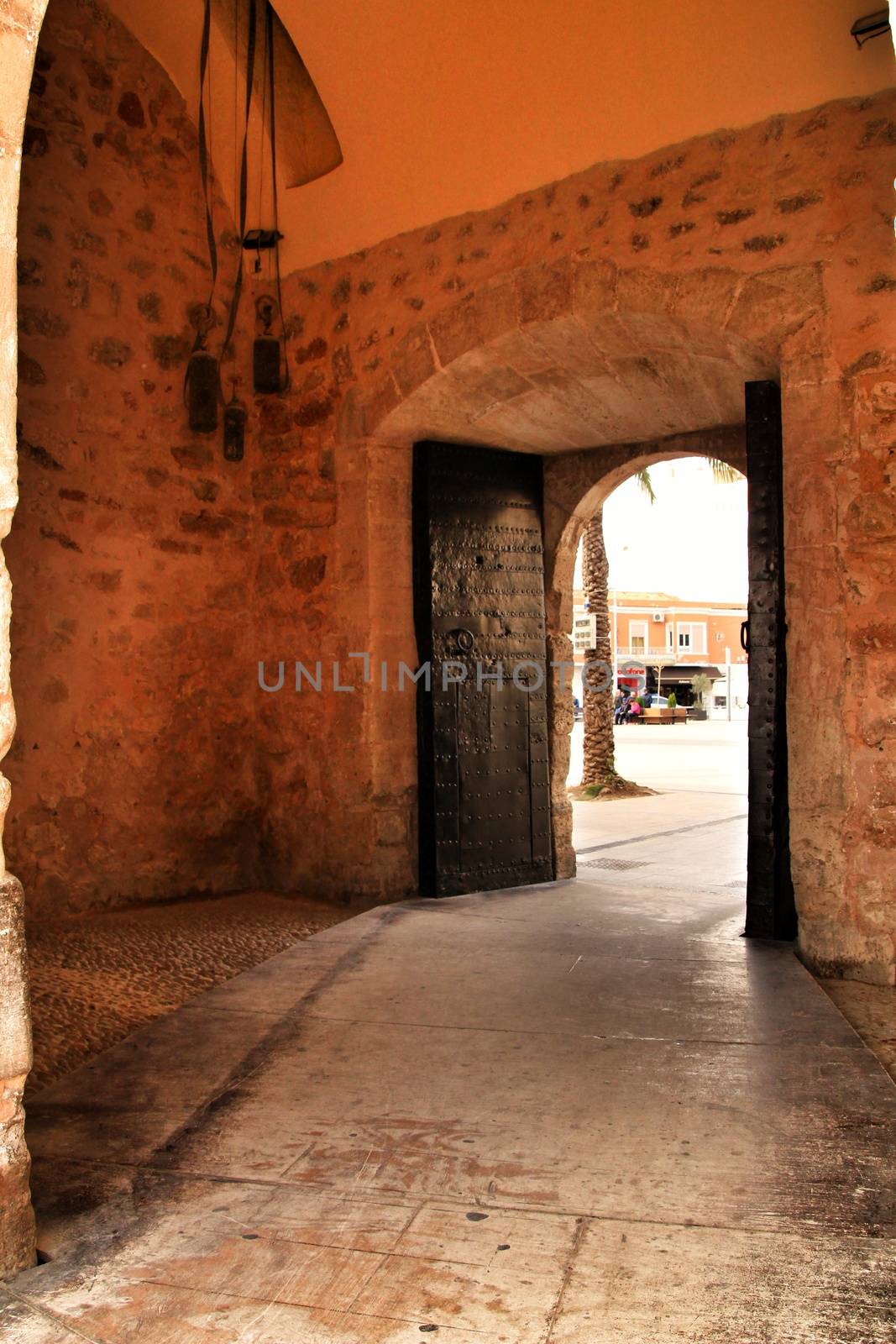 Fortress castle of the fishing village of Santa Pola, Alicante, Spain