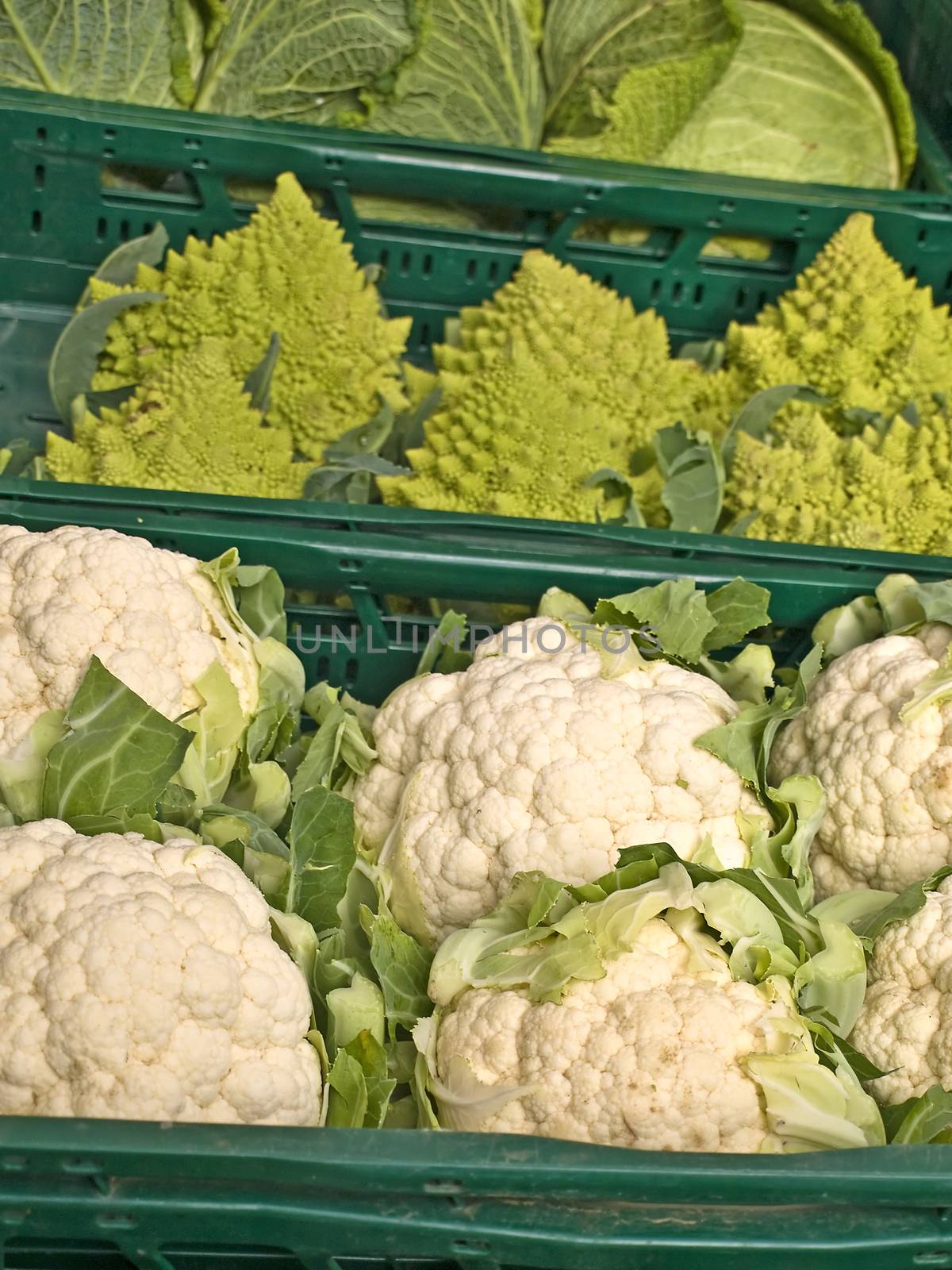 cauliflower,romnesco at a farmer market