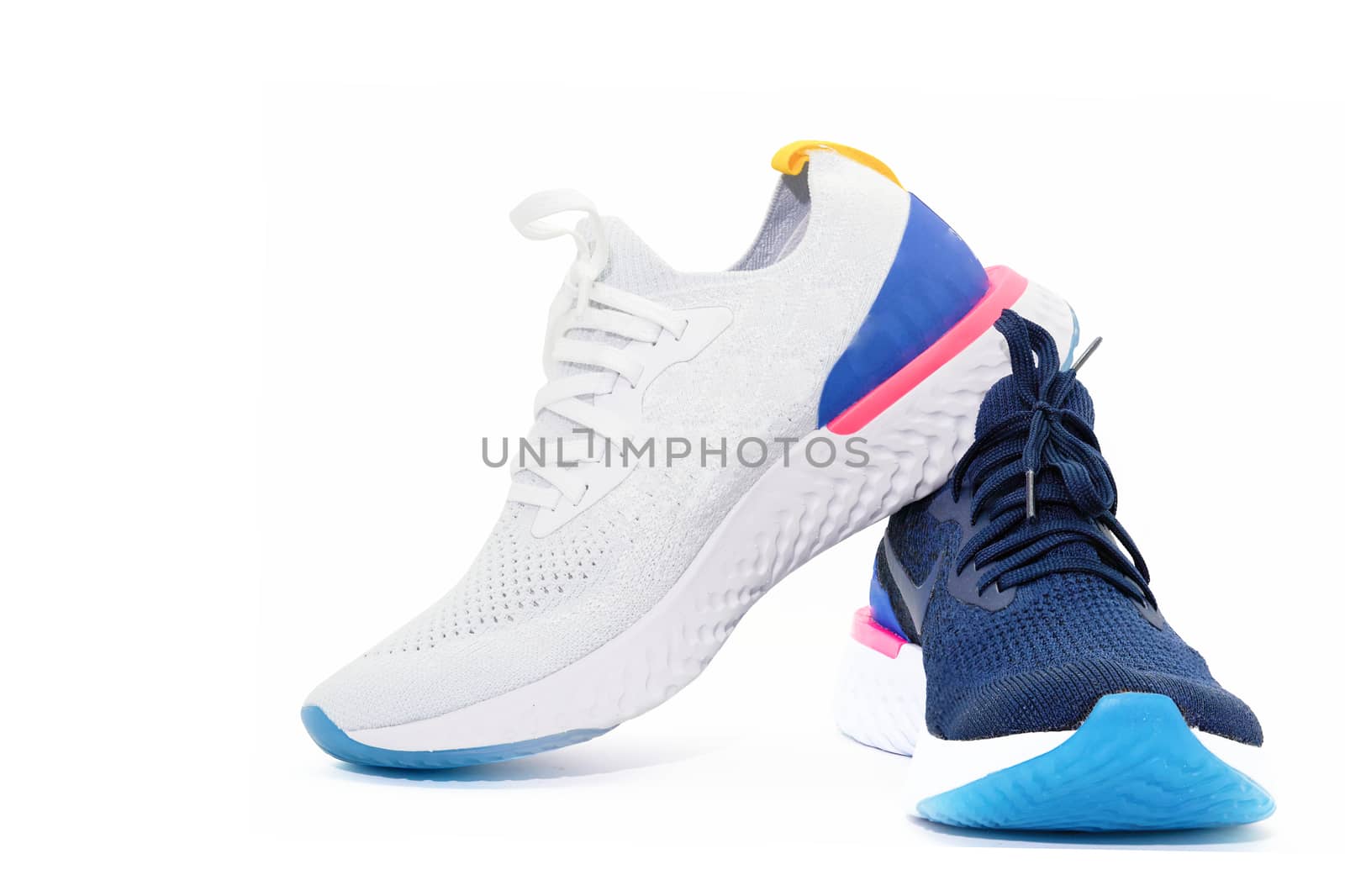 sport shoes for running ,two colors on isolated white background