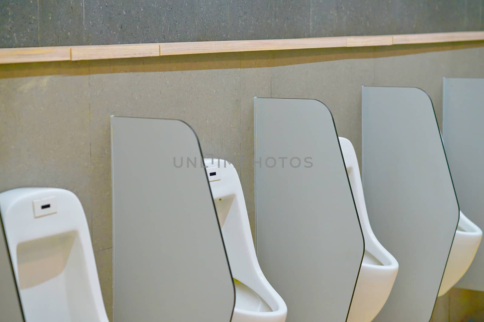 Male urinal with cover in toilet