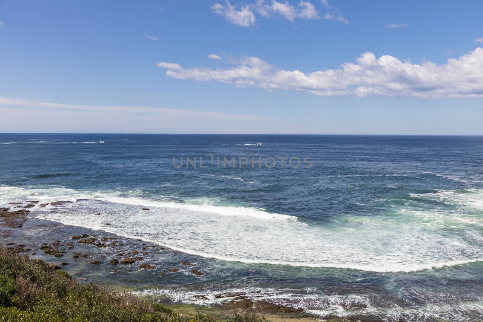 A view of the South Pacific Ocean from Norah Head on the central coast in regional New South Wales in Australia