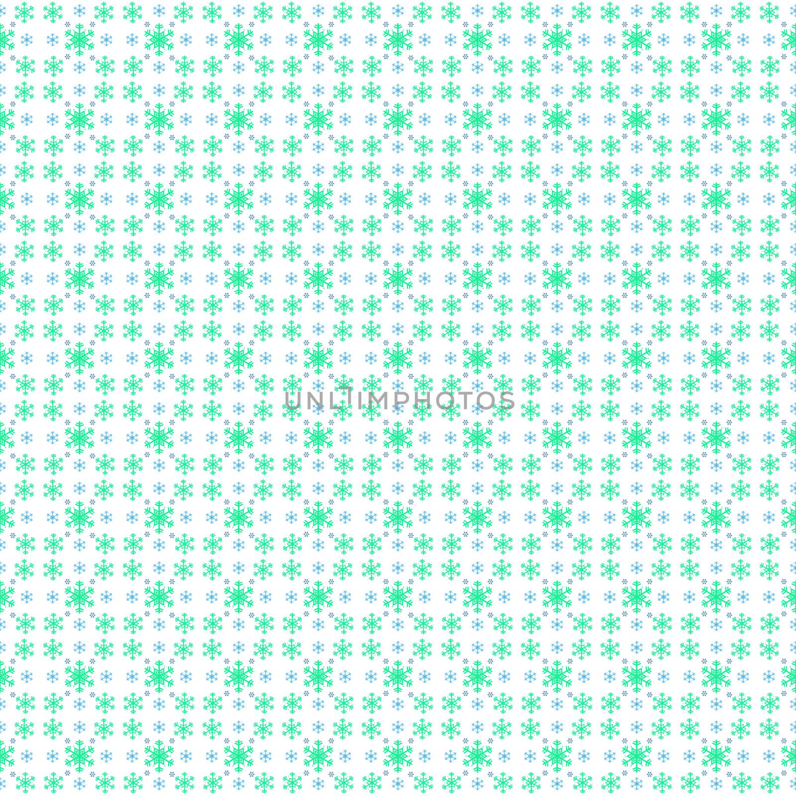 Seamless pattern of snowflake on white background. Plants seamless pattern concept.