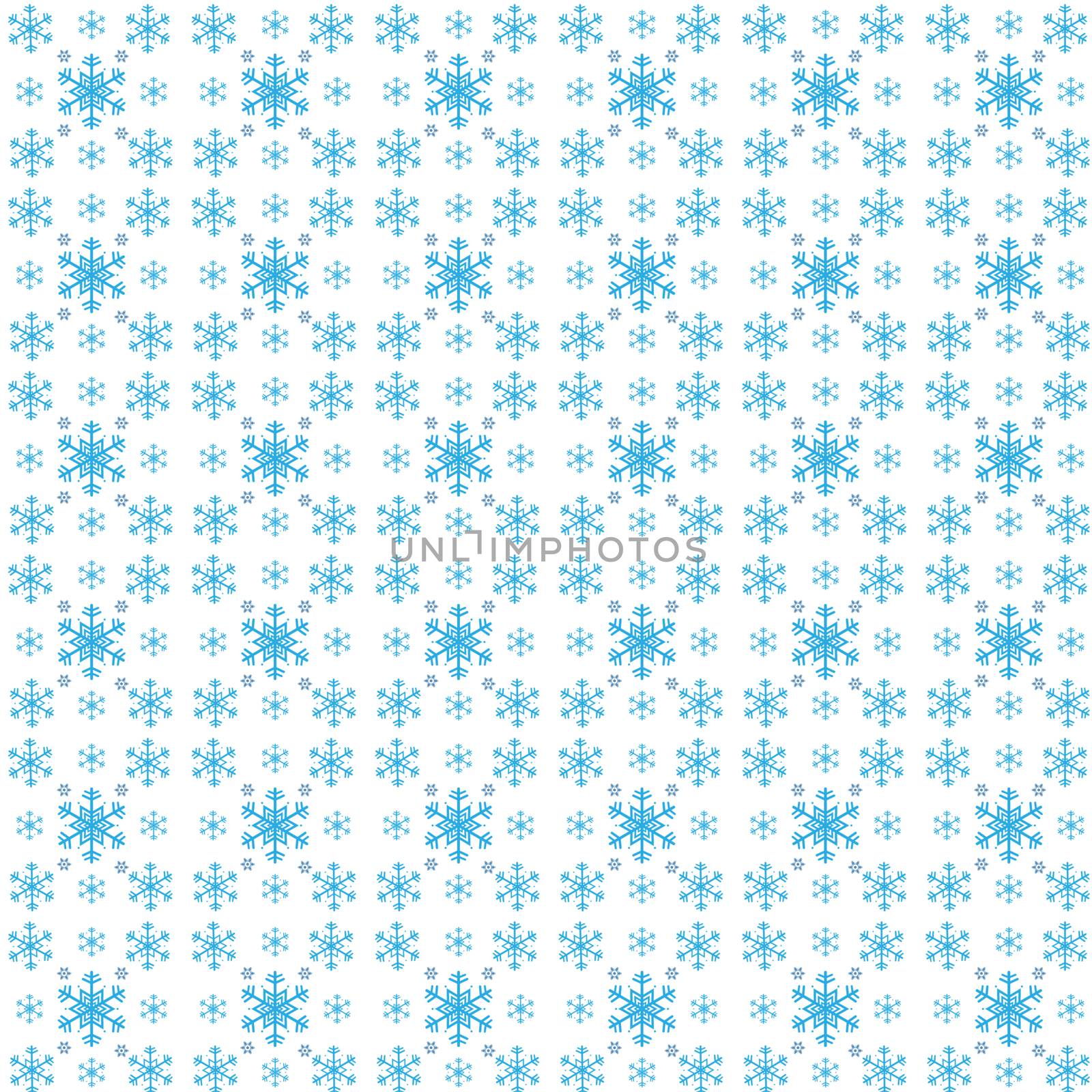 Seamless pattern of snowflake on white background. Plants seamless pattern concept.