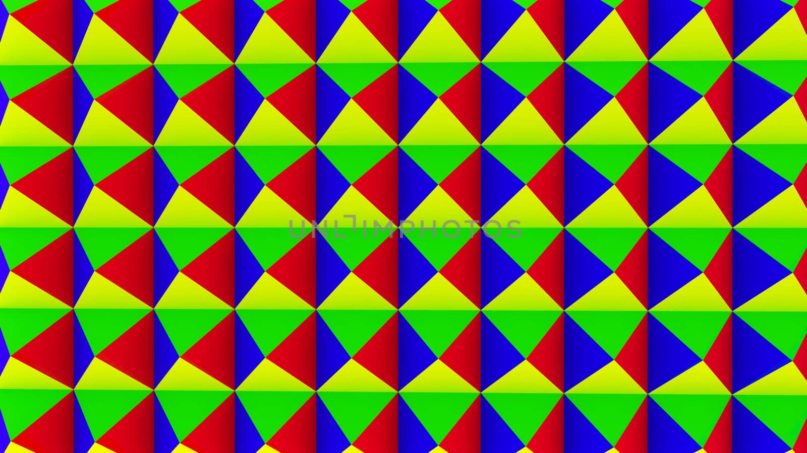 3d rendering Abstract colorful background triangles.
