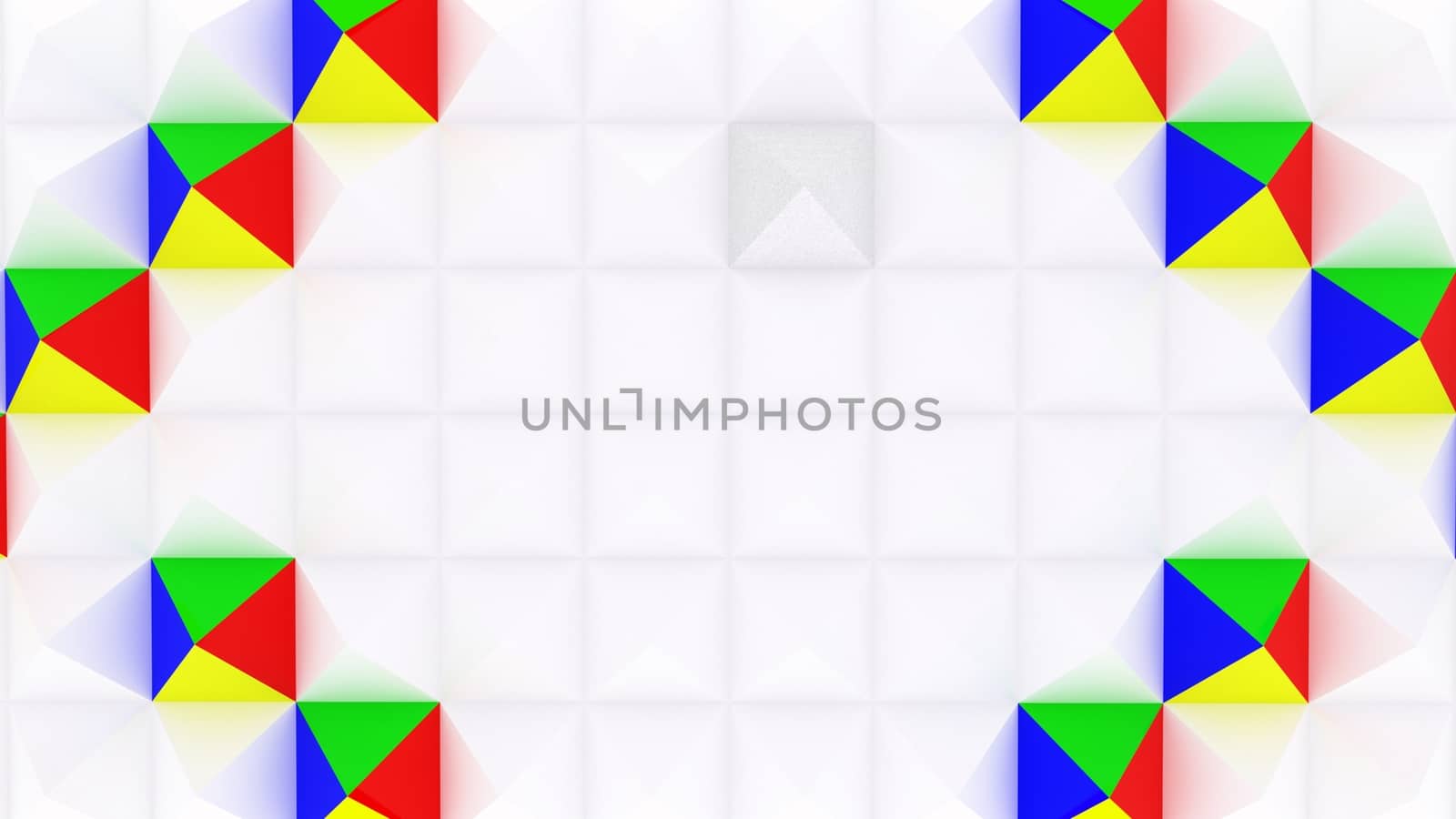 3d rendering Abstract colorful background triangles.