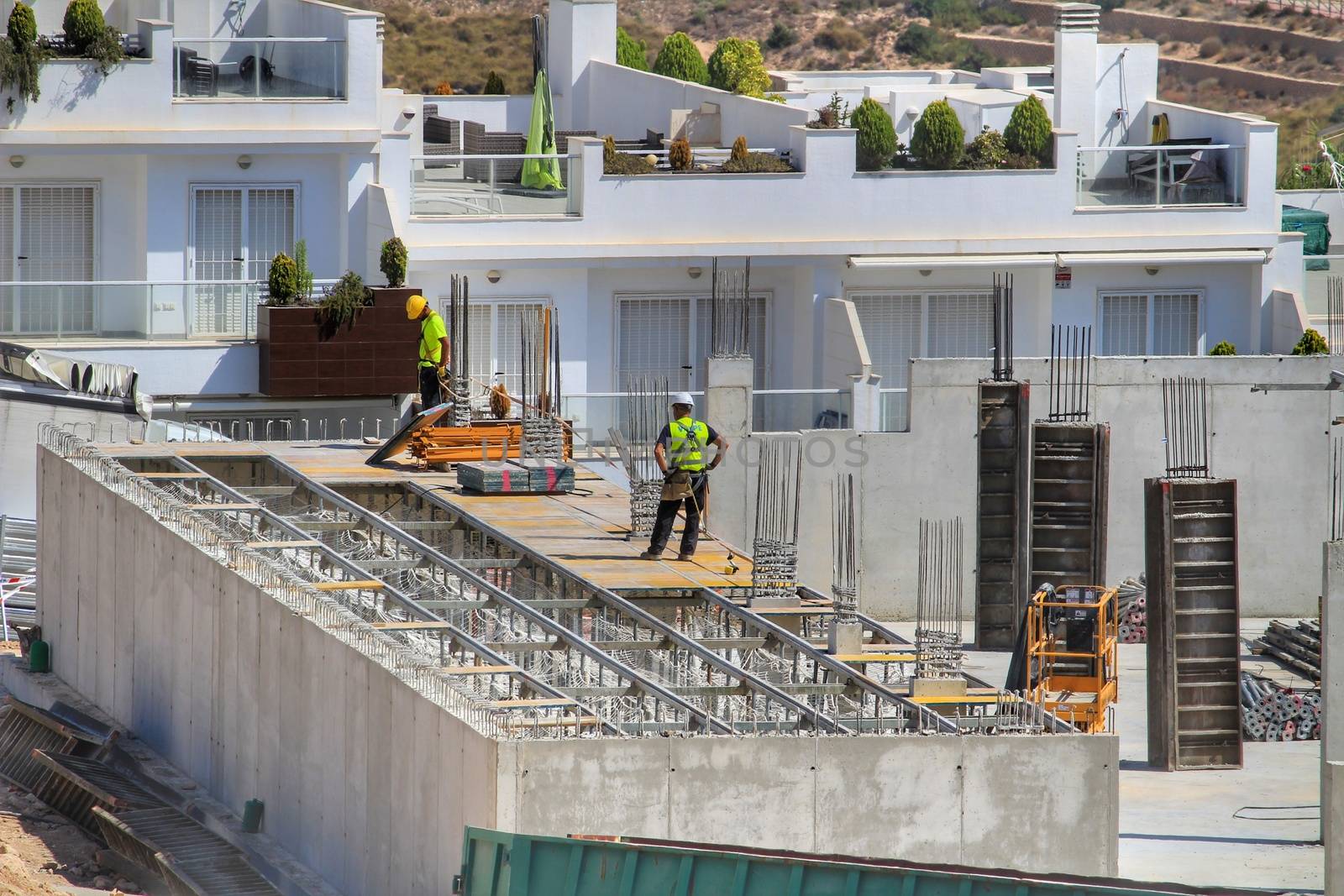 Houses under construction in Gran Alacant by soniabonet