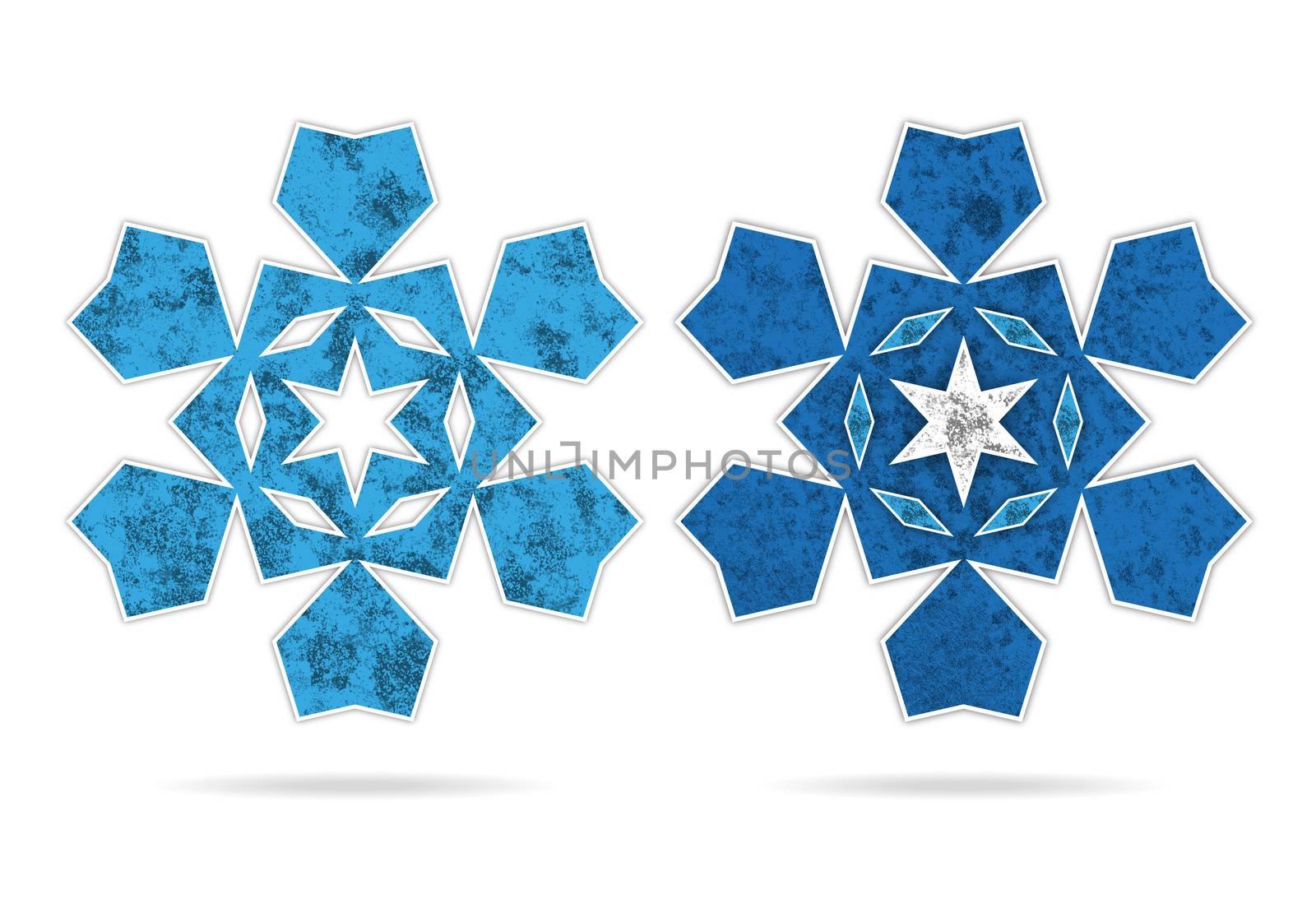 two modern winter snowflake by Ahojdoma