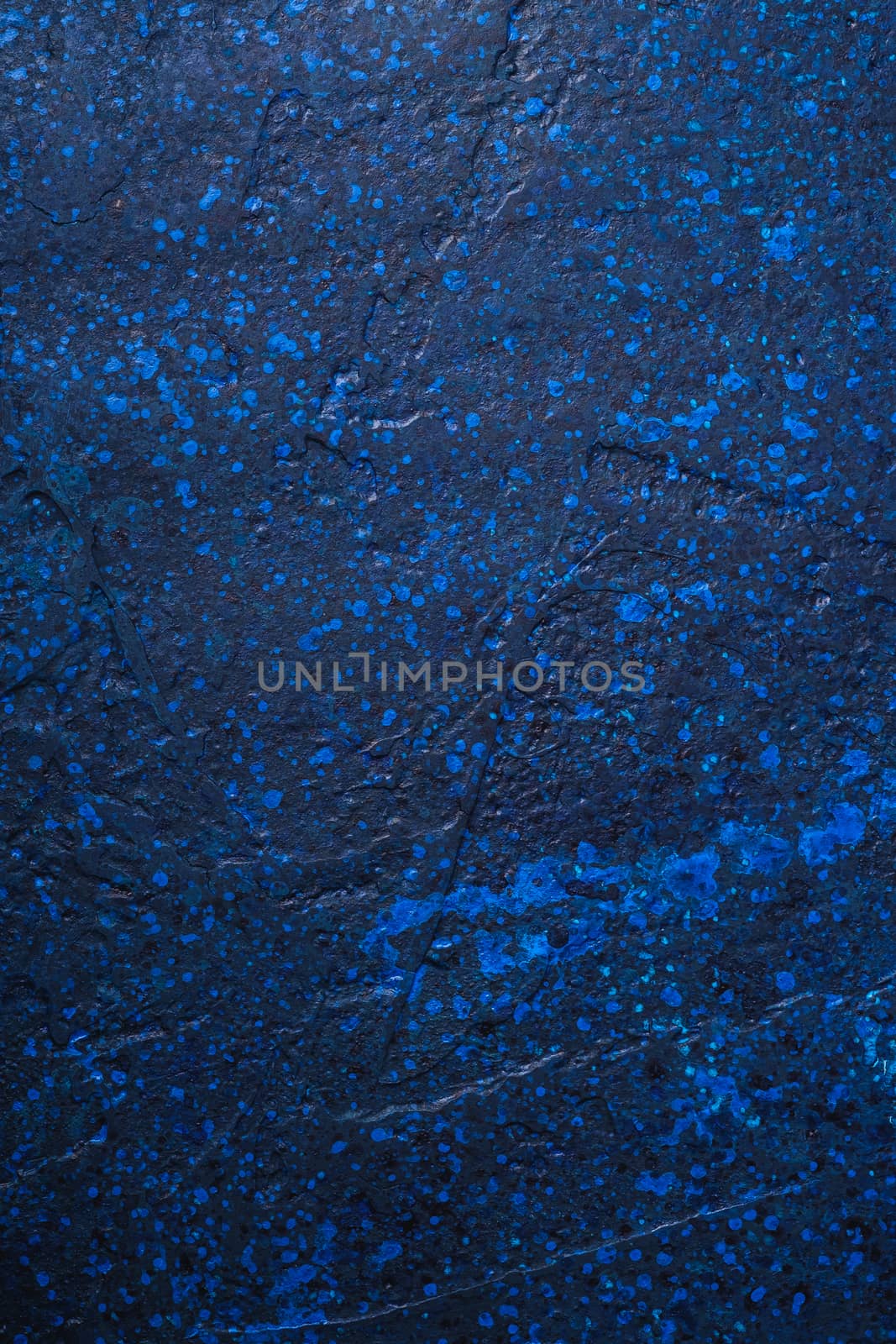 Dark blue color abstract background, stained art paint texture