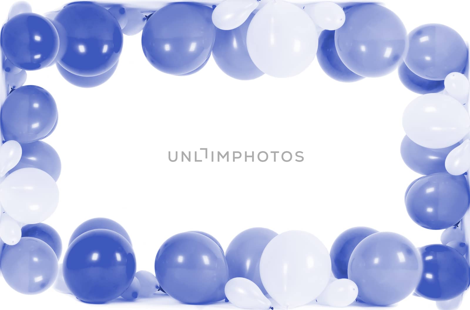 Colourful balloons isolated in shape of frame by Nanisimova