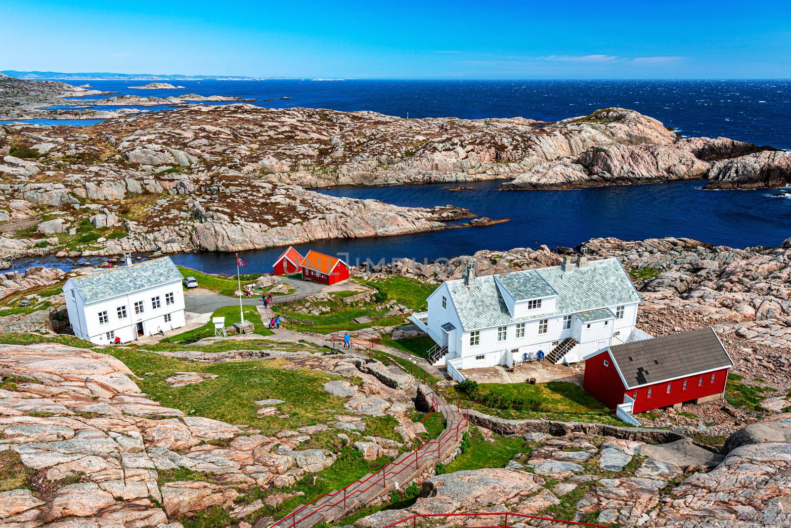 Scenic view on Norwegian coastline