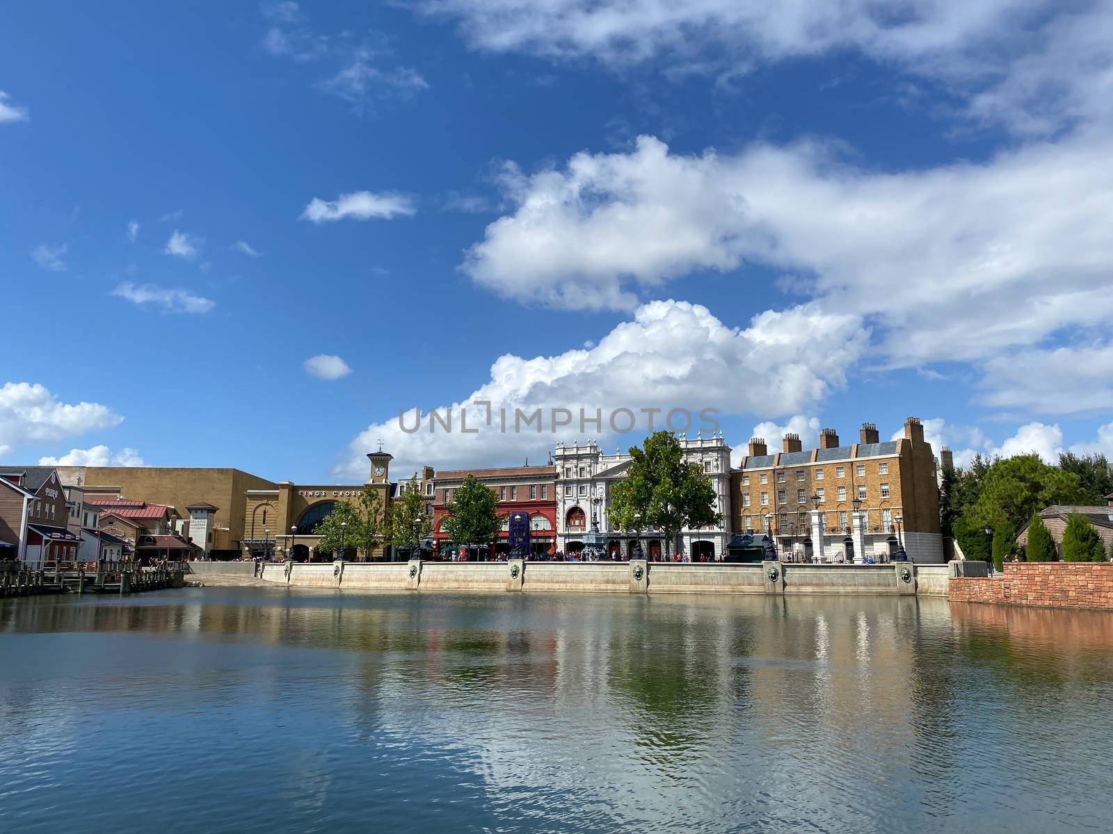 Orlando,FL/USA-10/18/20: The street view of the Kings Cross train station at Universal Studios in Orlando, Florida.