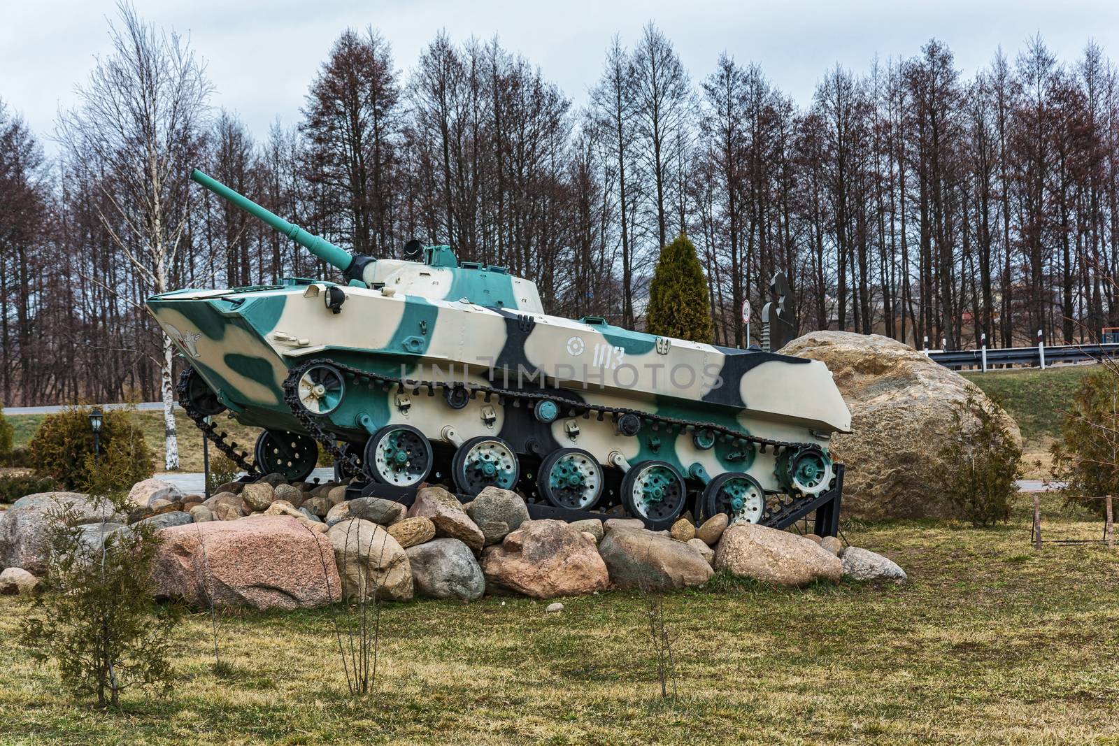 Belarus, Krupki - 29.03.2017: Fragment of the memorial to the soldiers who died in Afghanistan