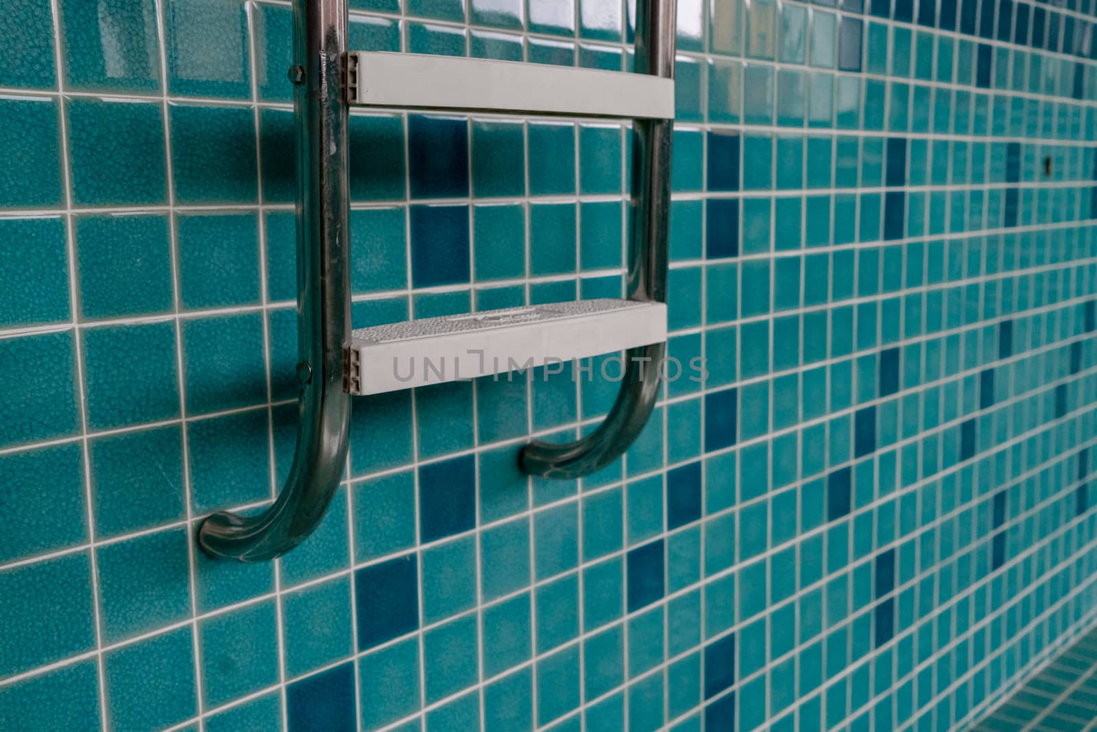 Grab bars stainless in the pool