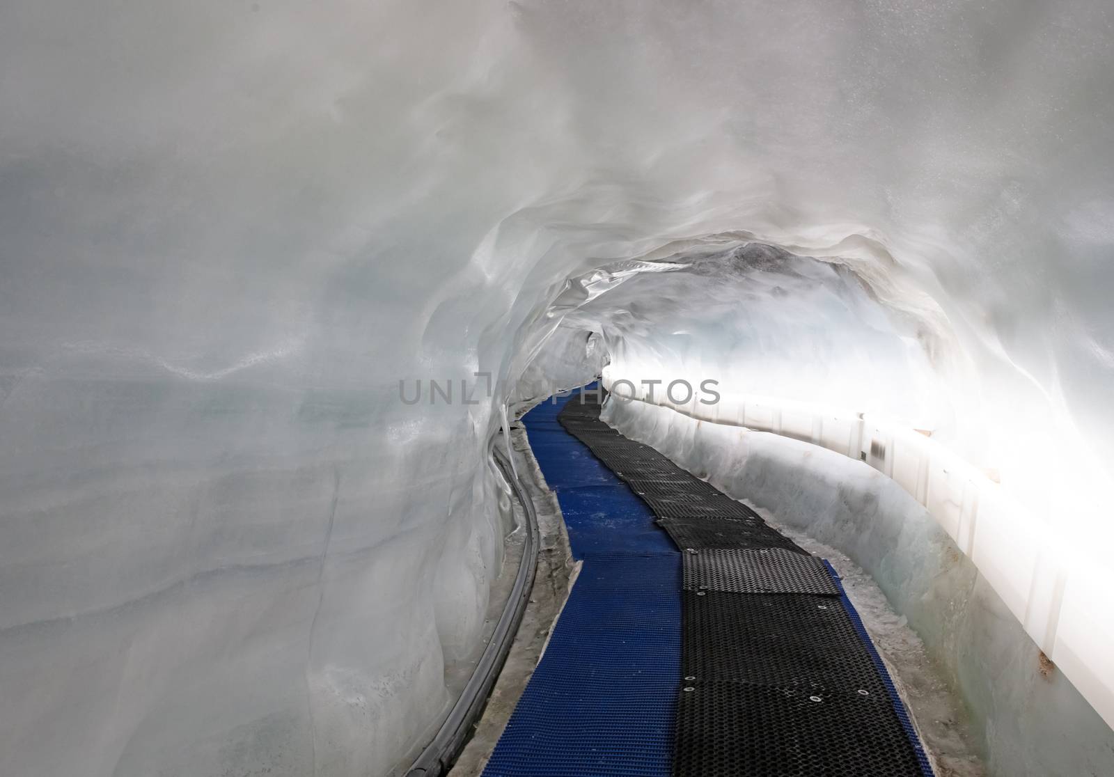 Swiss glacier cave of Matterhorn mountain by michaklootwijk