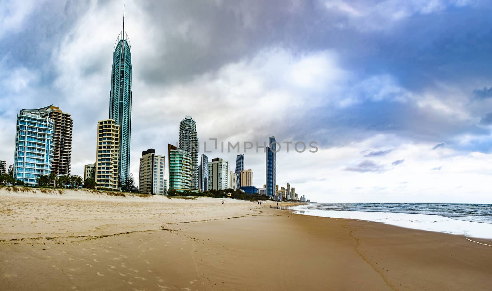 Surfers Paradise beach in Gold Coast in Australia by fyletto