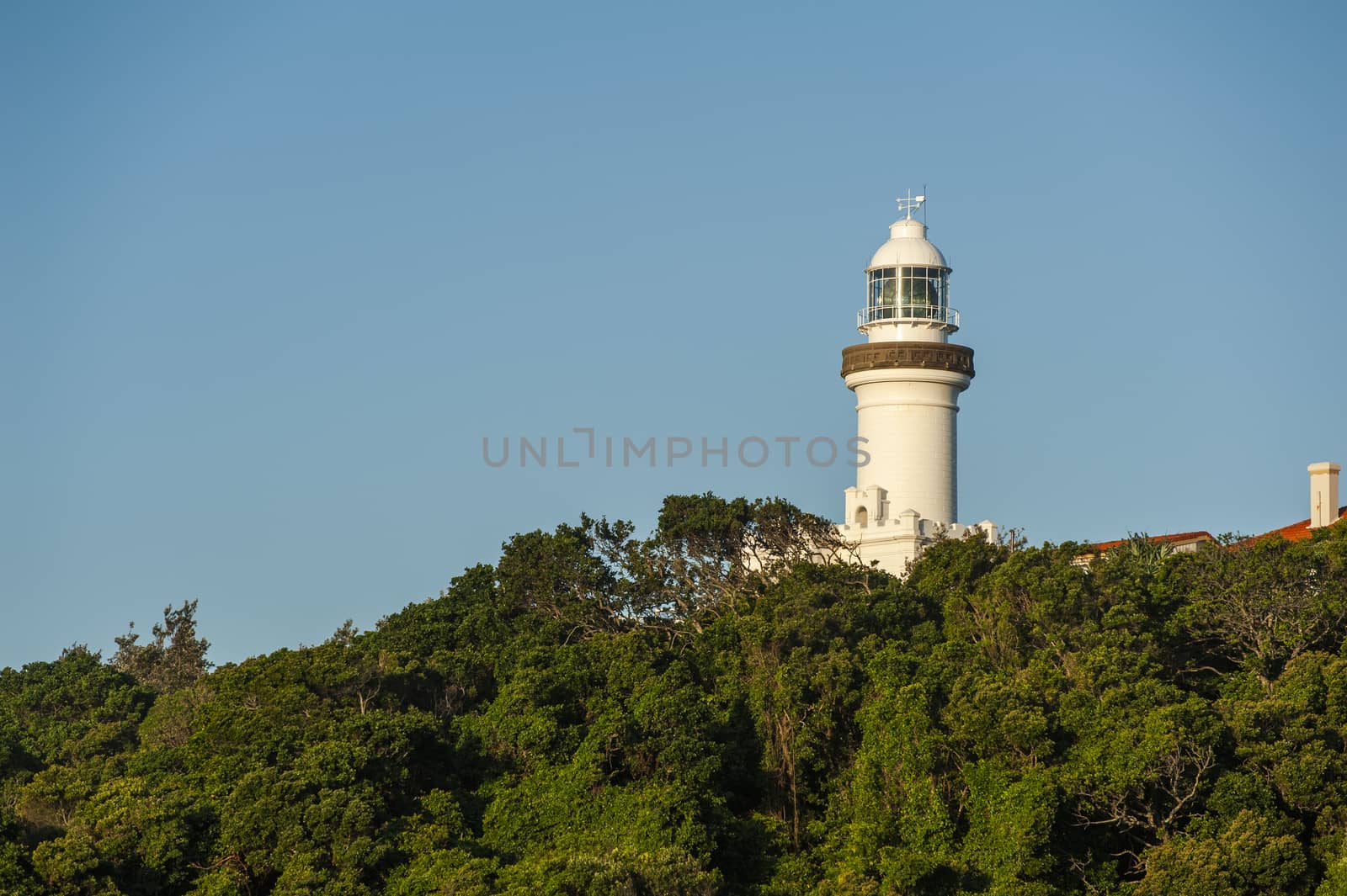 Famous Cape Byron lighthouse in New South Wales in Australia. 