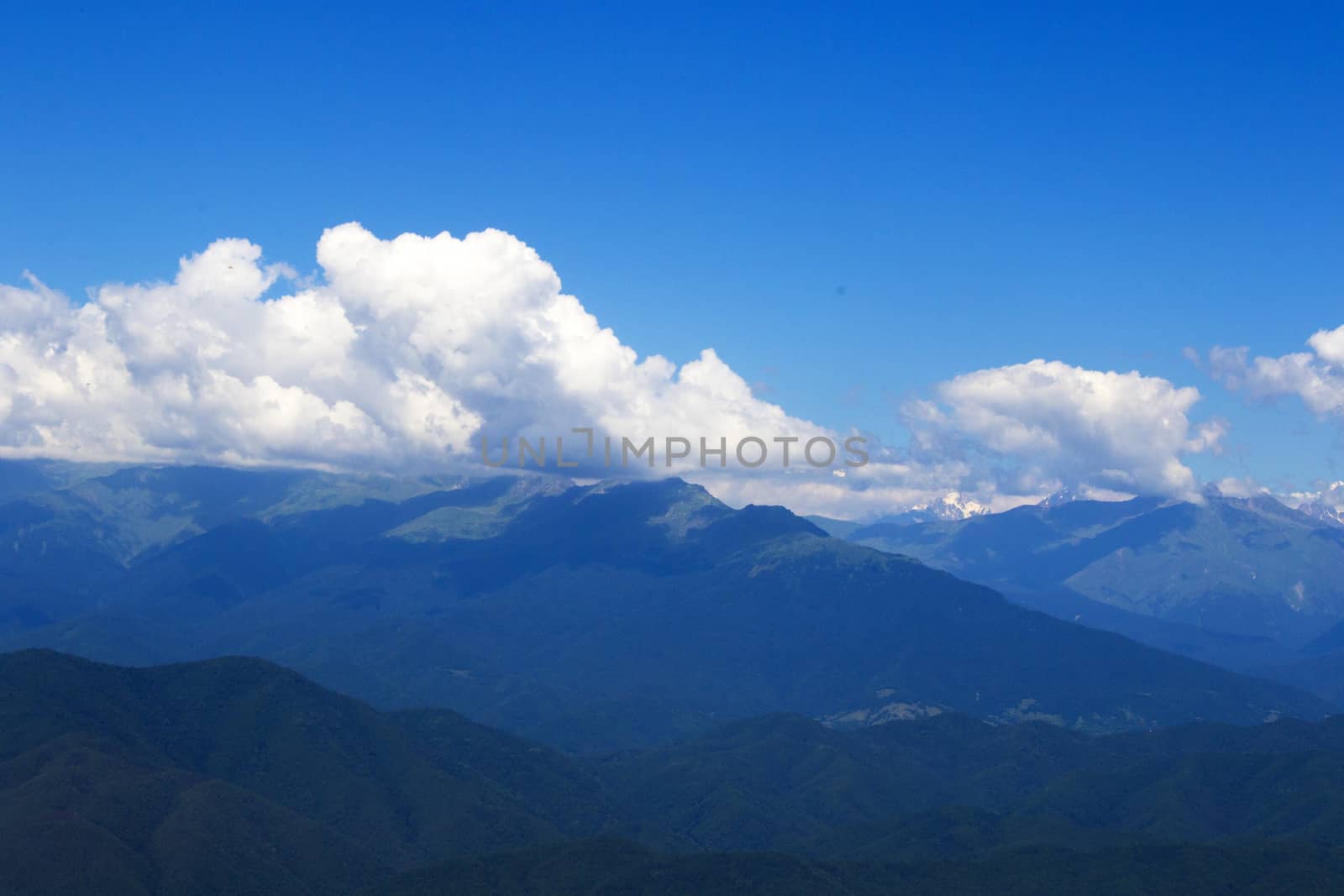 Mountains landscape and view in Racha, Georgia by Taidundua