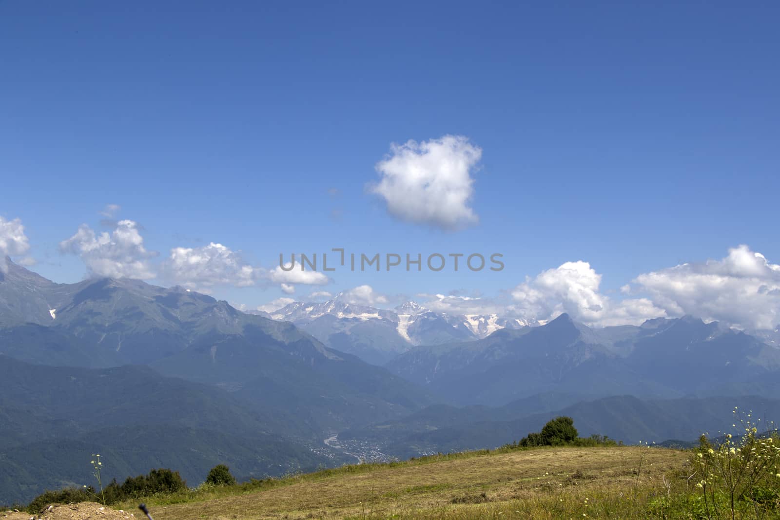 Mountains landscape and view in Racha, Georgia by Taidundua