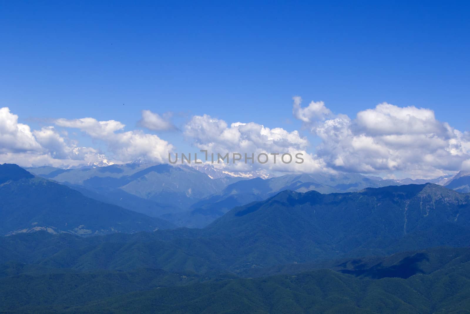 Mountains landscape and view in Racha, Georgia by Taidundua