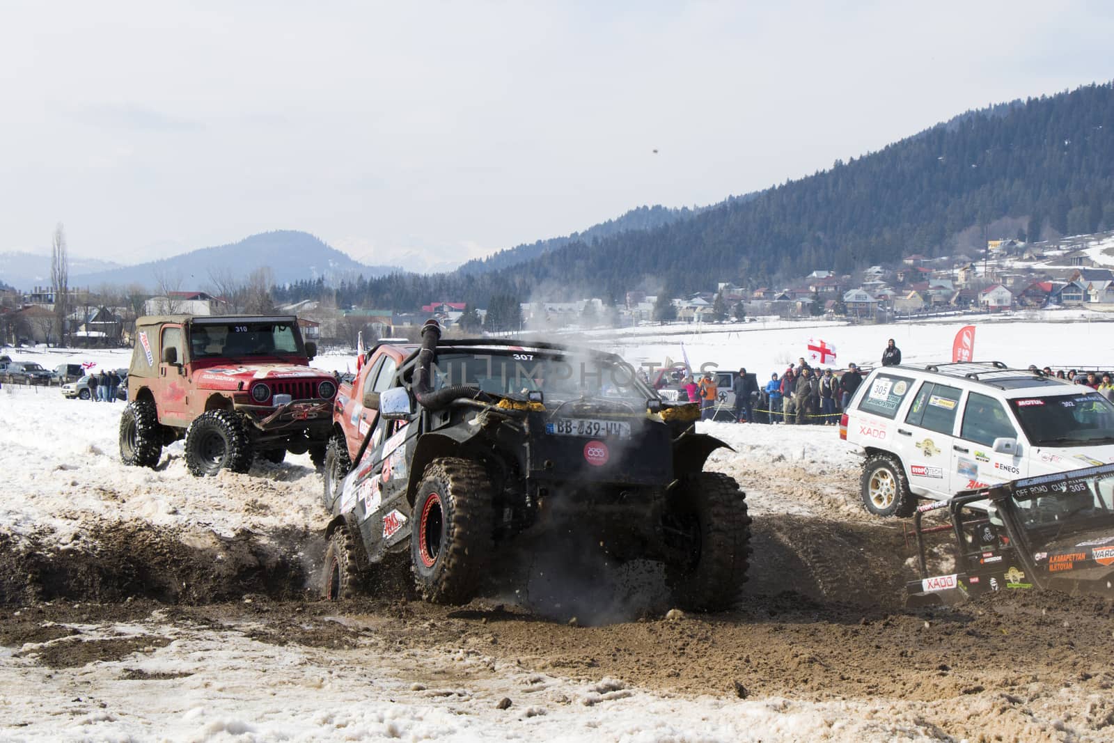 Off road festival, competition and championship in Bakuriani, Georgia