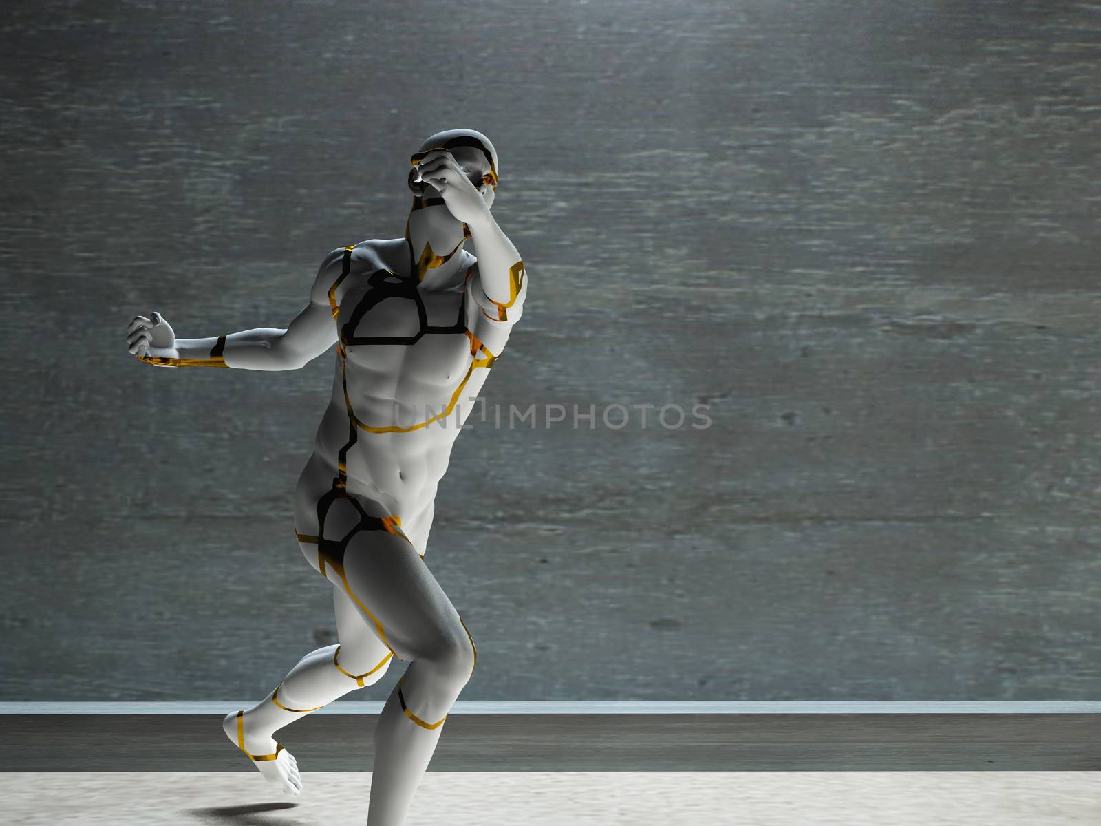 Figure of man in motion by applesstock