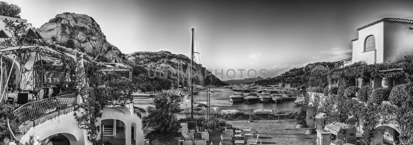 The scenic harbor of Poltu Quatu, Costa Smeralda, Sardinia, Ital by marcorubino